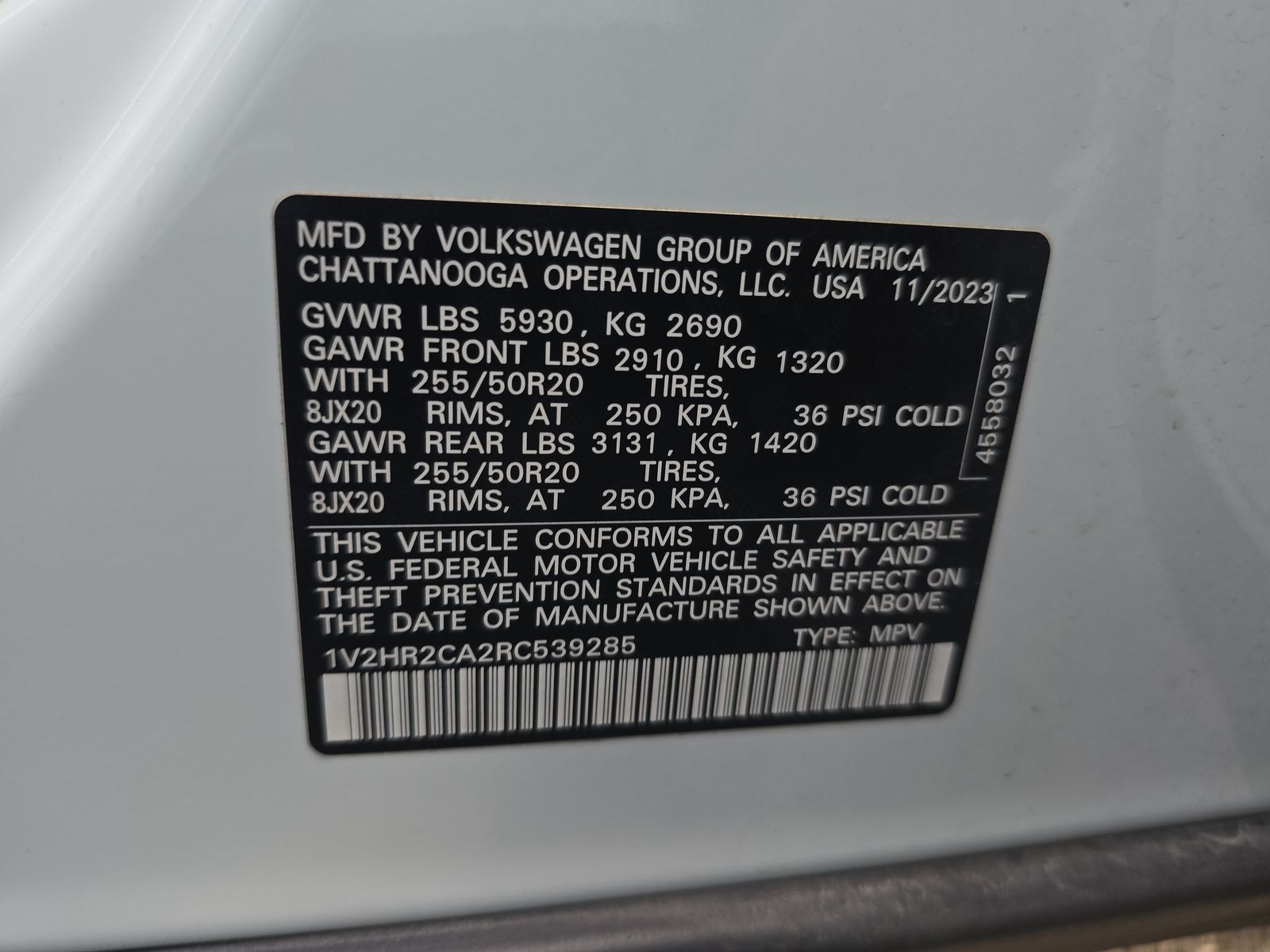 2024 Volkswagen Atlas 2.0T SE AWD