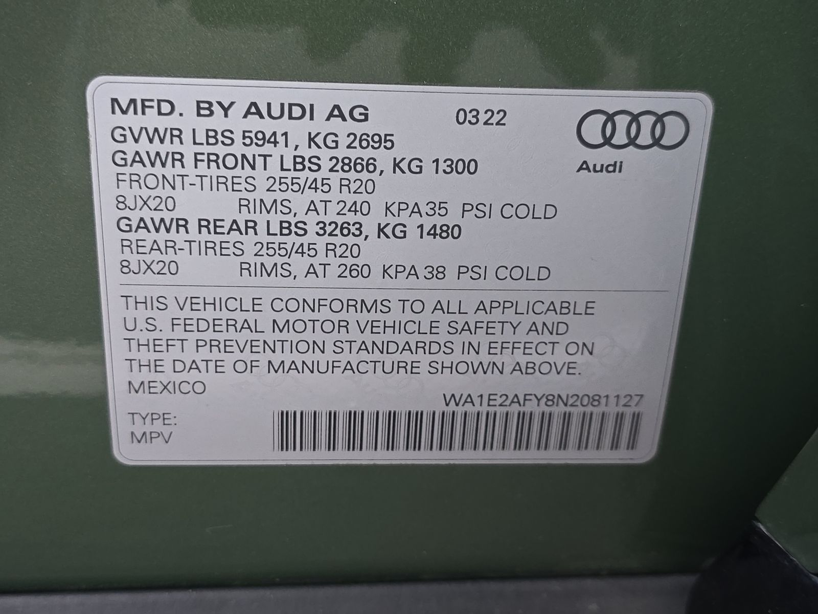 2022 Audi Q5 e Plug-In Hybrid S line Premium Plus AWD