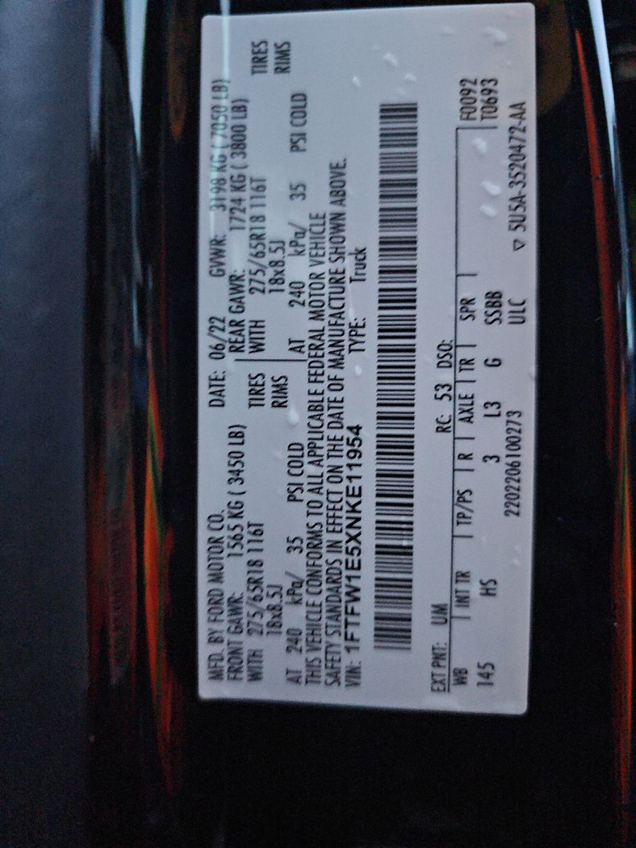 2022 Ford F-150 Lariat AWD