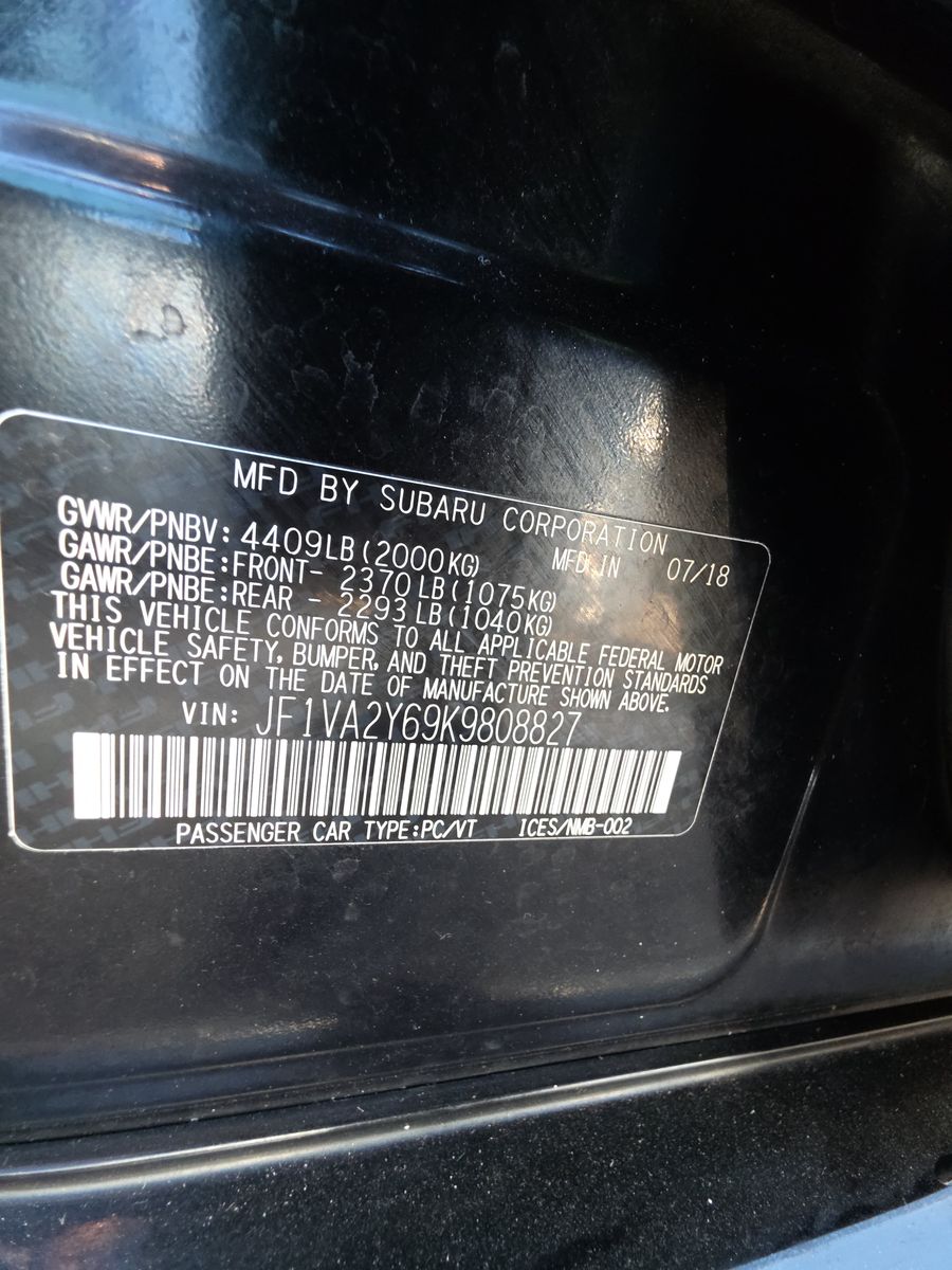 2019 Subaru WRX STi Limited AWD