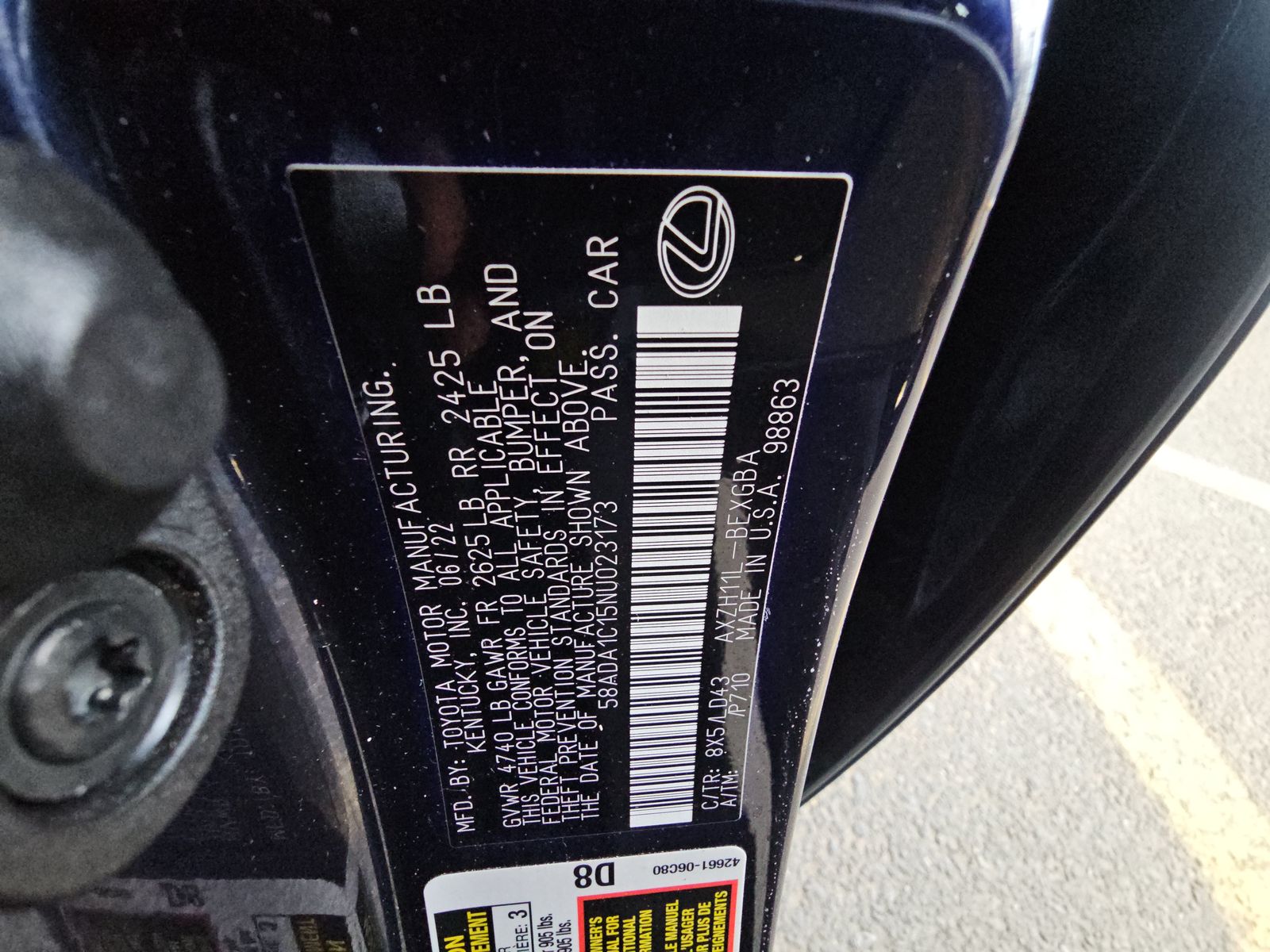 2022 Lexus ES ES 300h FWD