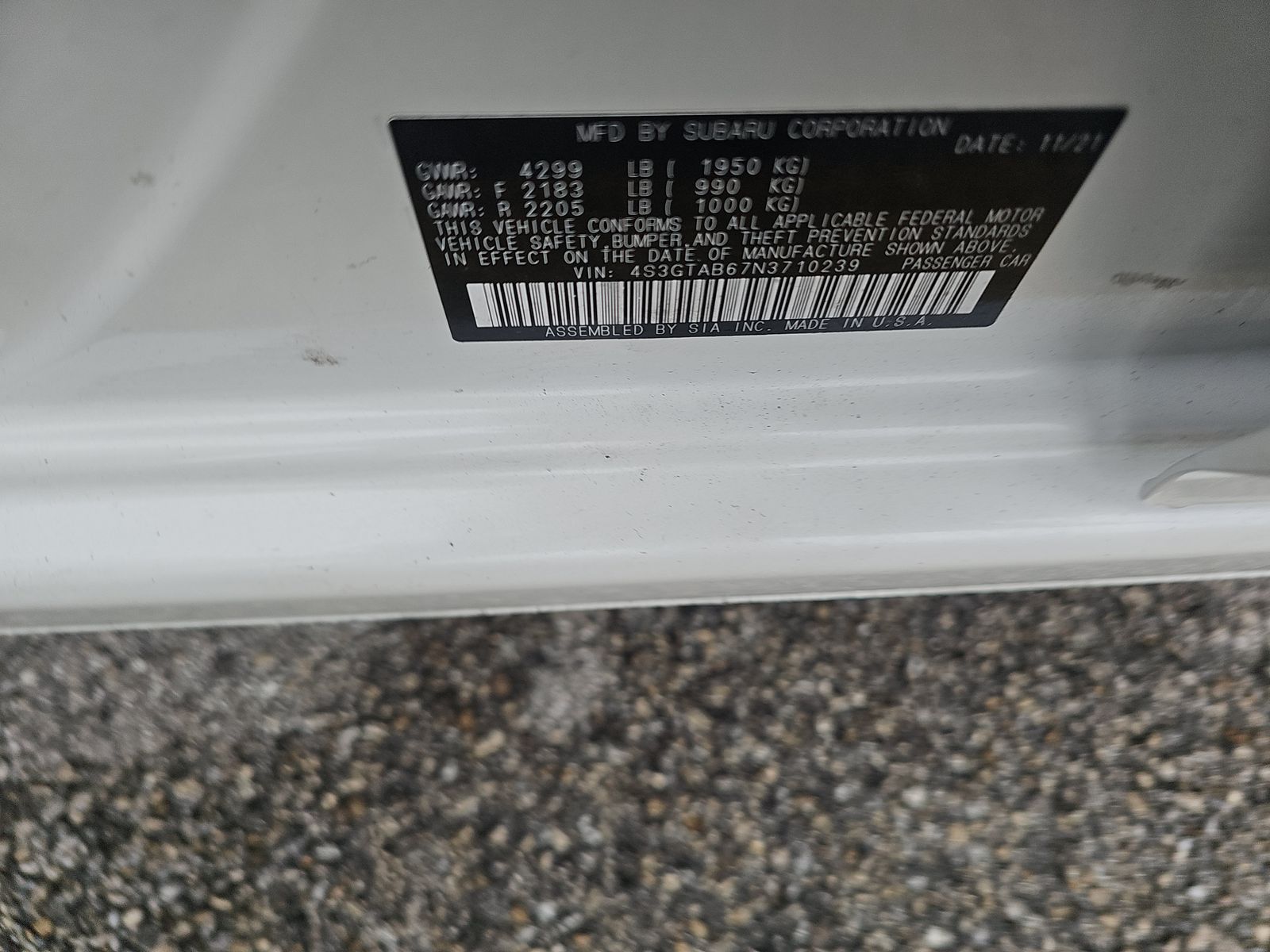 2022 Subaru Impreza 2.0i AWD