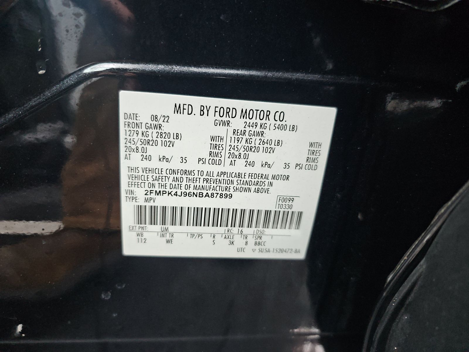 2022 Ford Edge ST-Line AWD