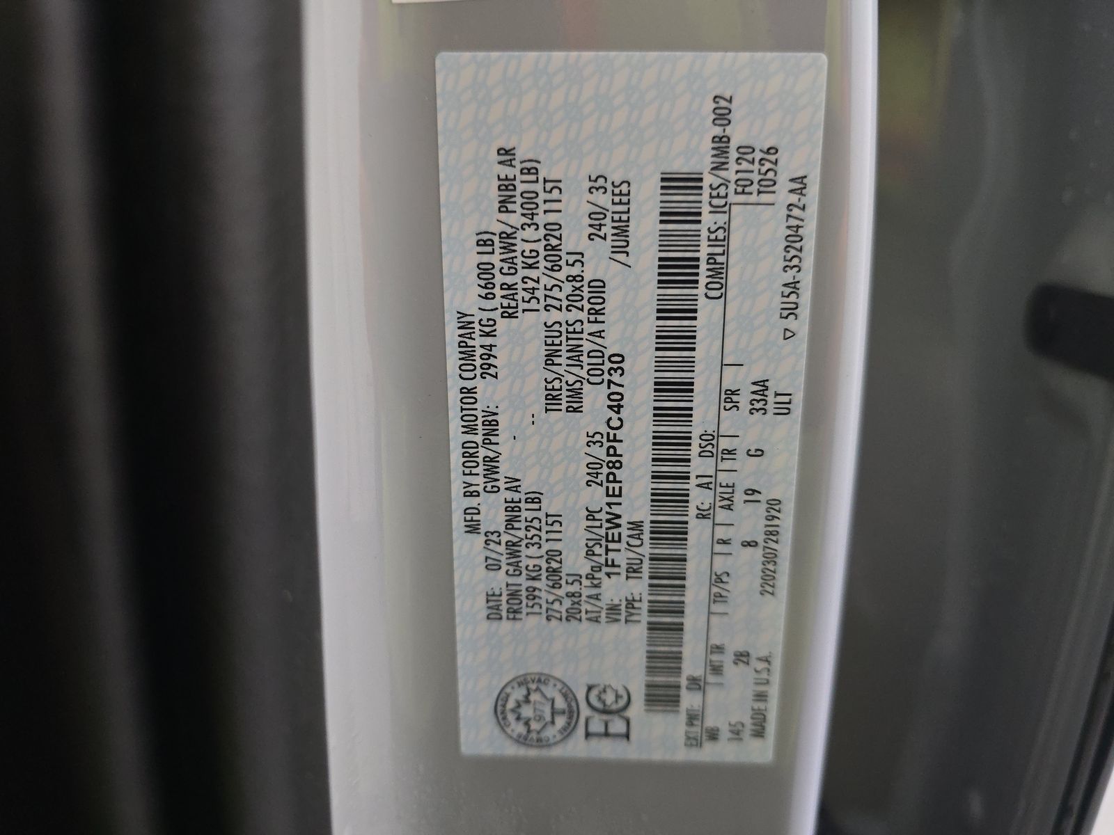 2023 Ford F-150 Lariat AWD