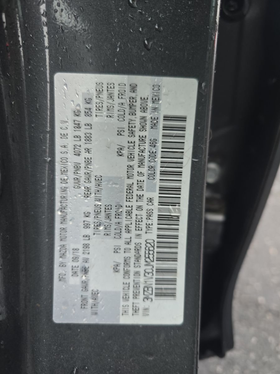 2018 MAZDA MAZDA3 Touring FWD