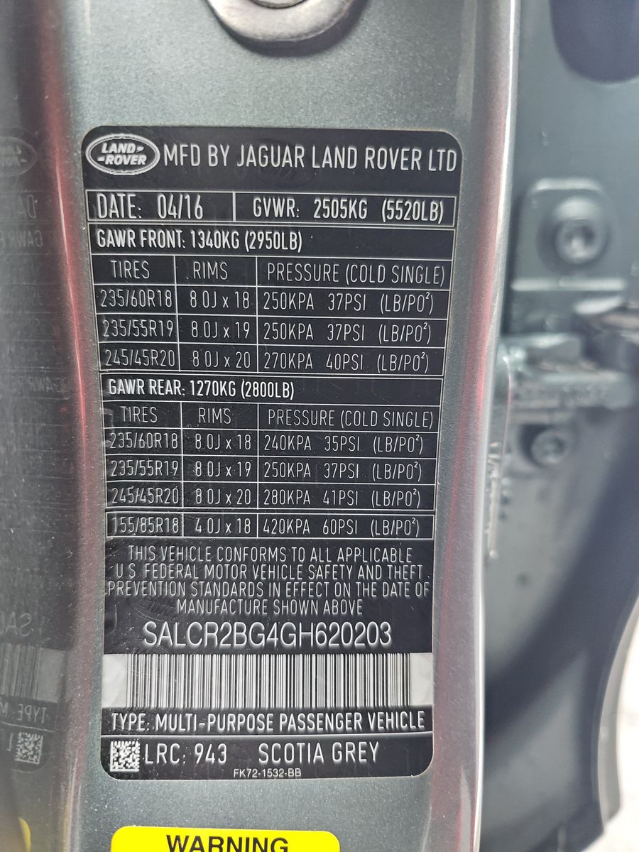 2016 Land Rover Discovery Sport HSE AWD