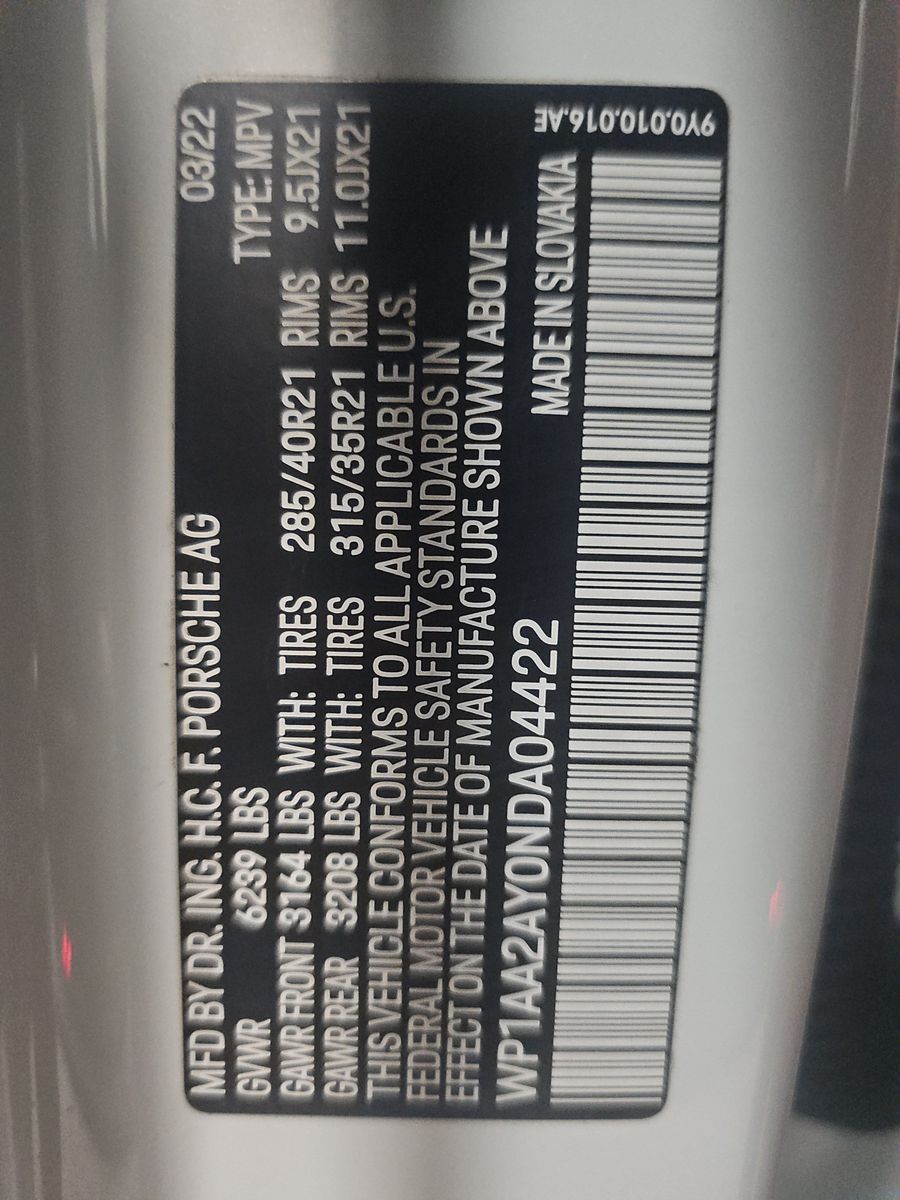 2022 Porsche Cayenne Base AWD