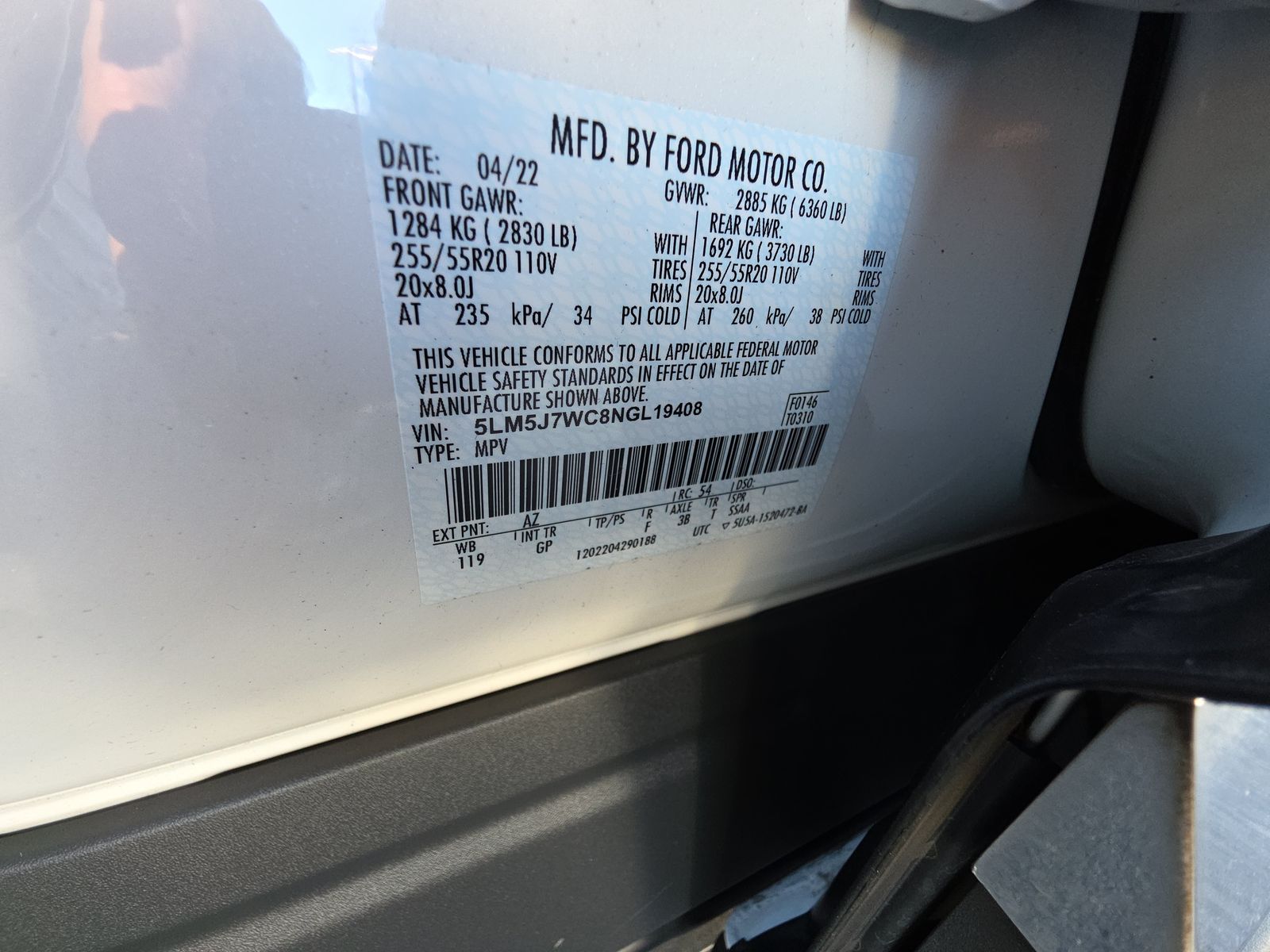 2022 Lincoln Aviator Reserve RWD