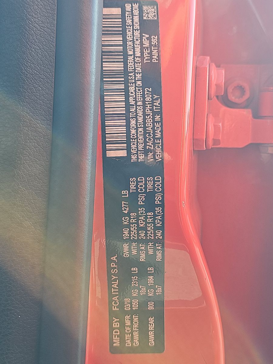 2018 Jeep Renegade Latitude Altitude Edition FWD