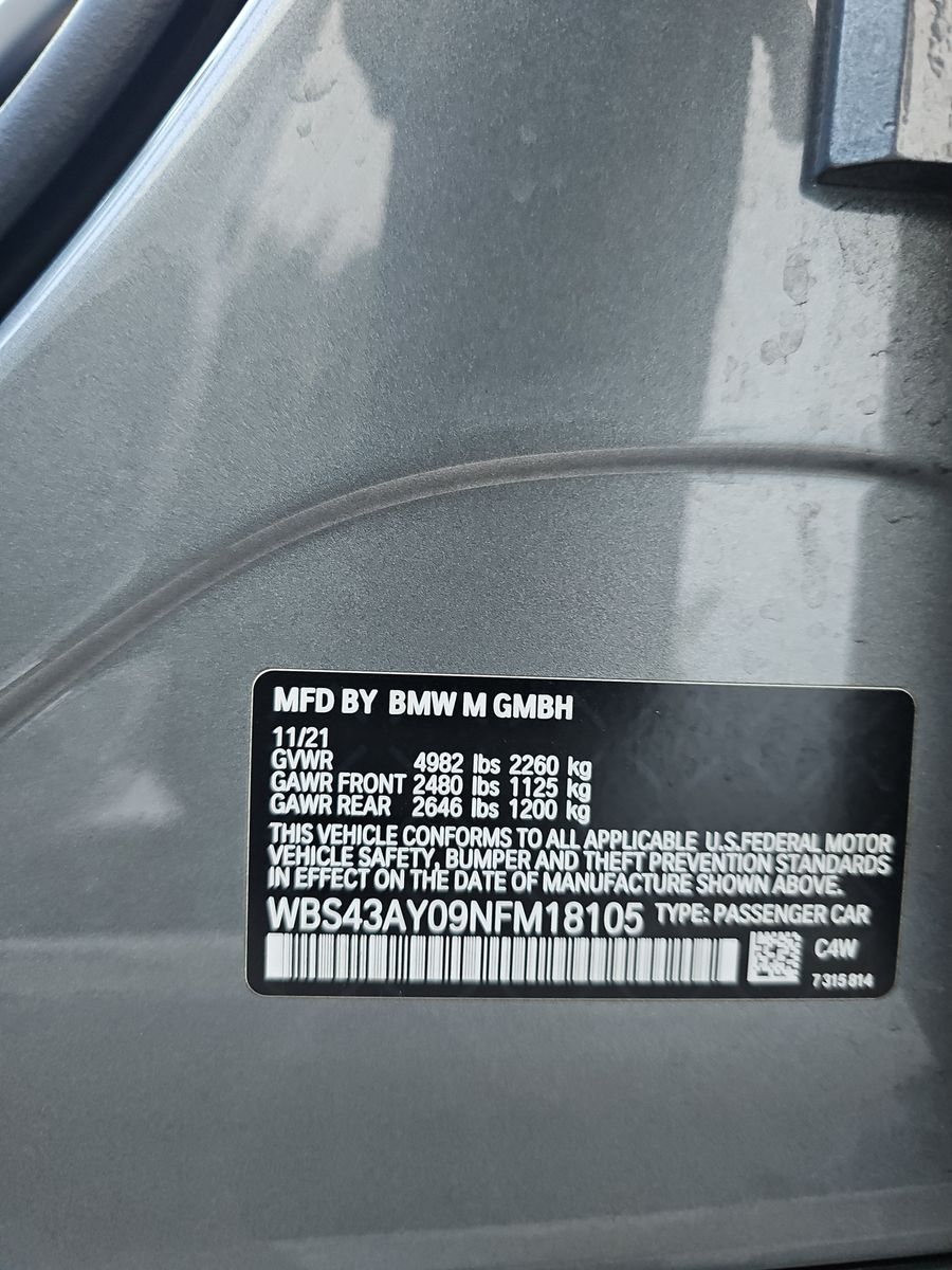 2022 BMW M3 Competition xDrive AWD