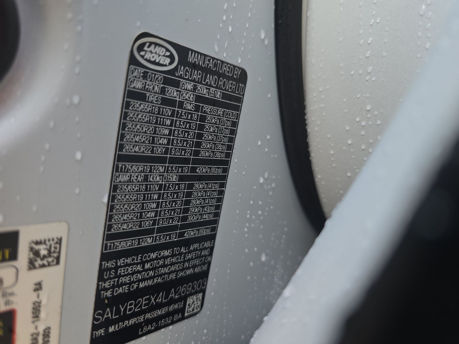 2020 Land Rover Range Rover Velar S AWD