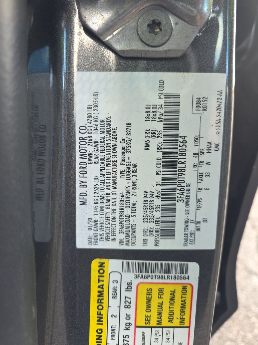 2020 Ford Fusion SE AWD