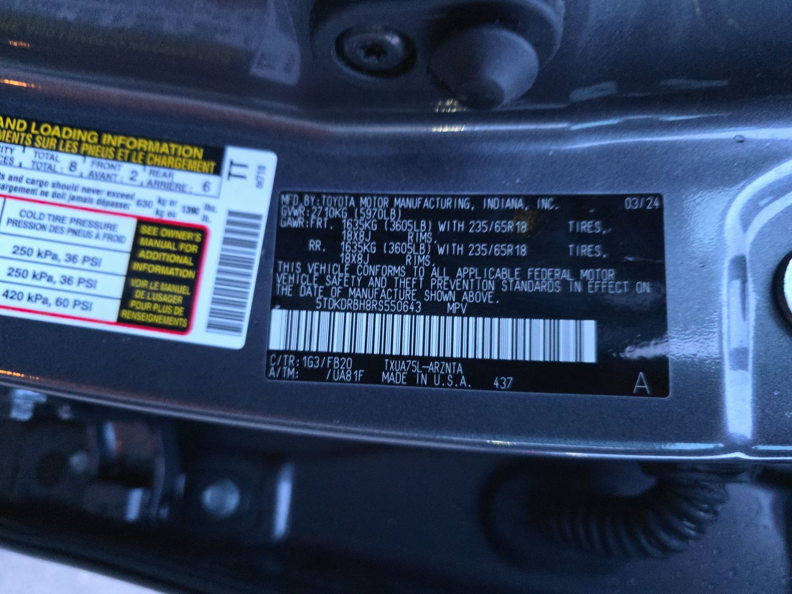 2024 Toyota Highlander LE AWD