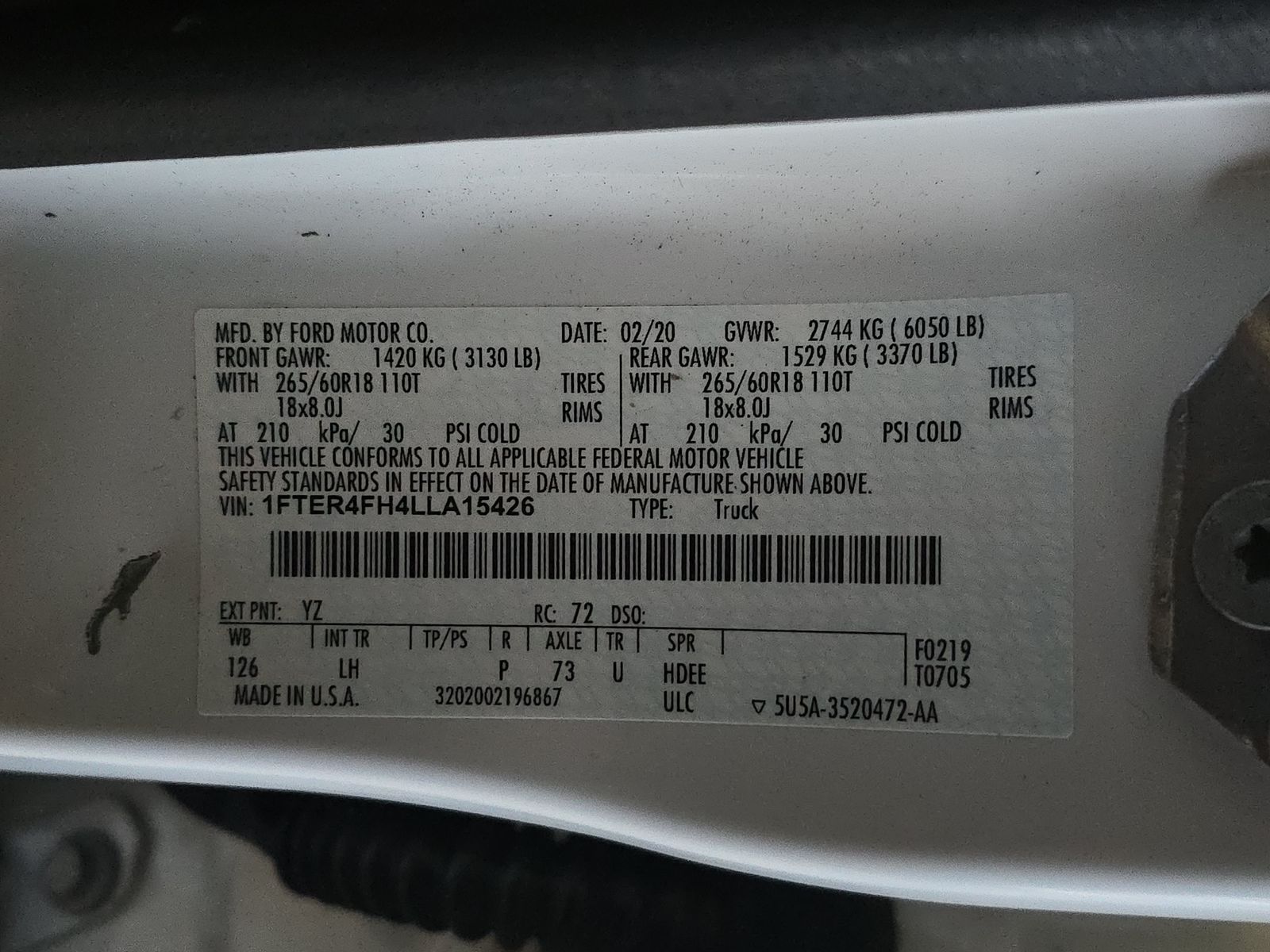 2020 Ford Ranger XLT AWD