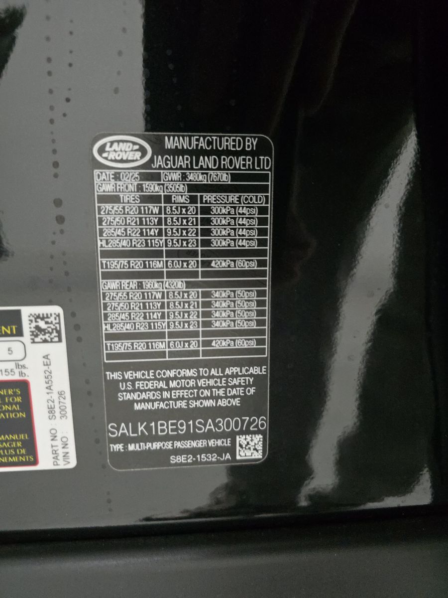 2025 Land Rover Range Rover Autobiography LWB AWD