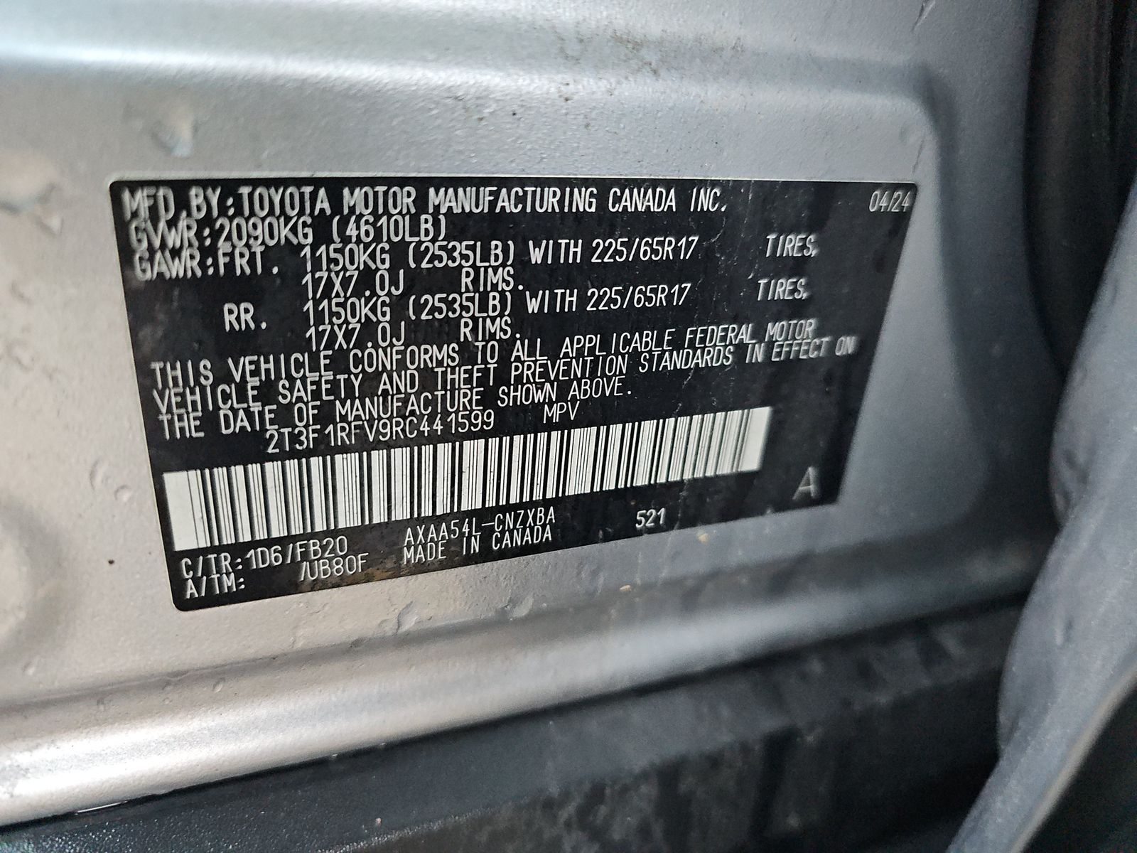 2024 Toyota RAV4 LE AWD