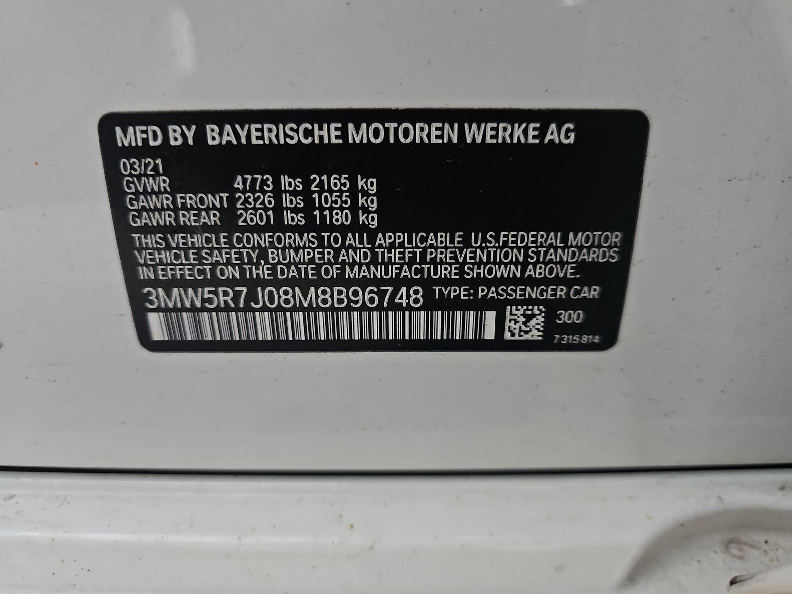 2021 BMW 3 Series 330i xDrive AWD