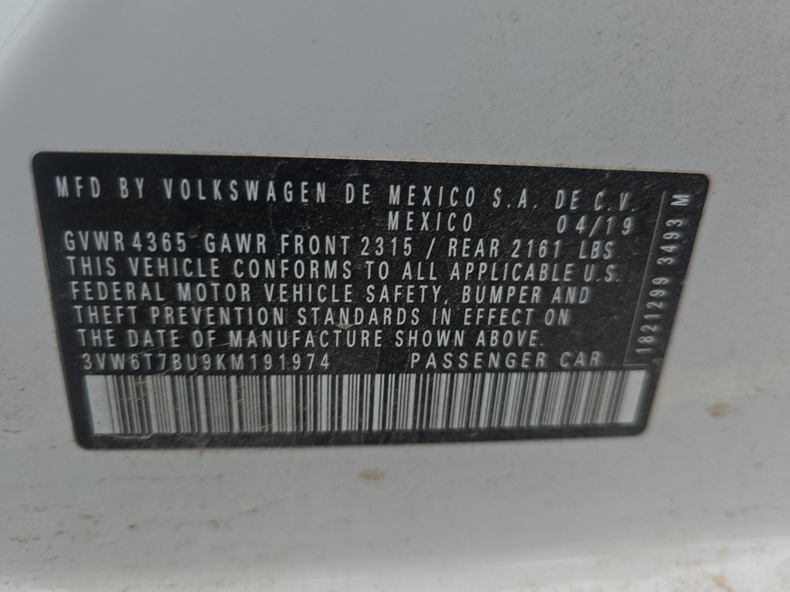 2019 Volkswagen Jetta 2.0T GLI Autobahn FWD