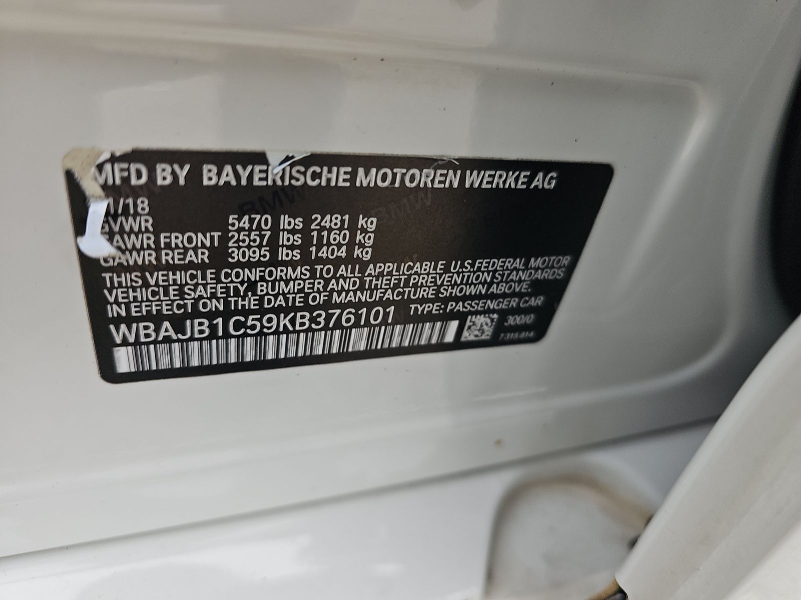 2019 BMW 5 Series 530e xDrive iPerformance AWD