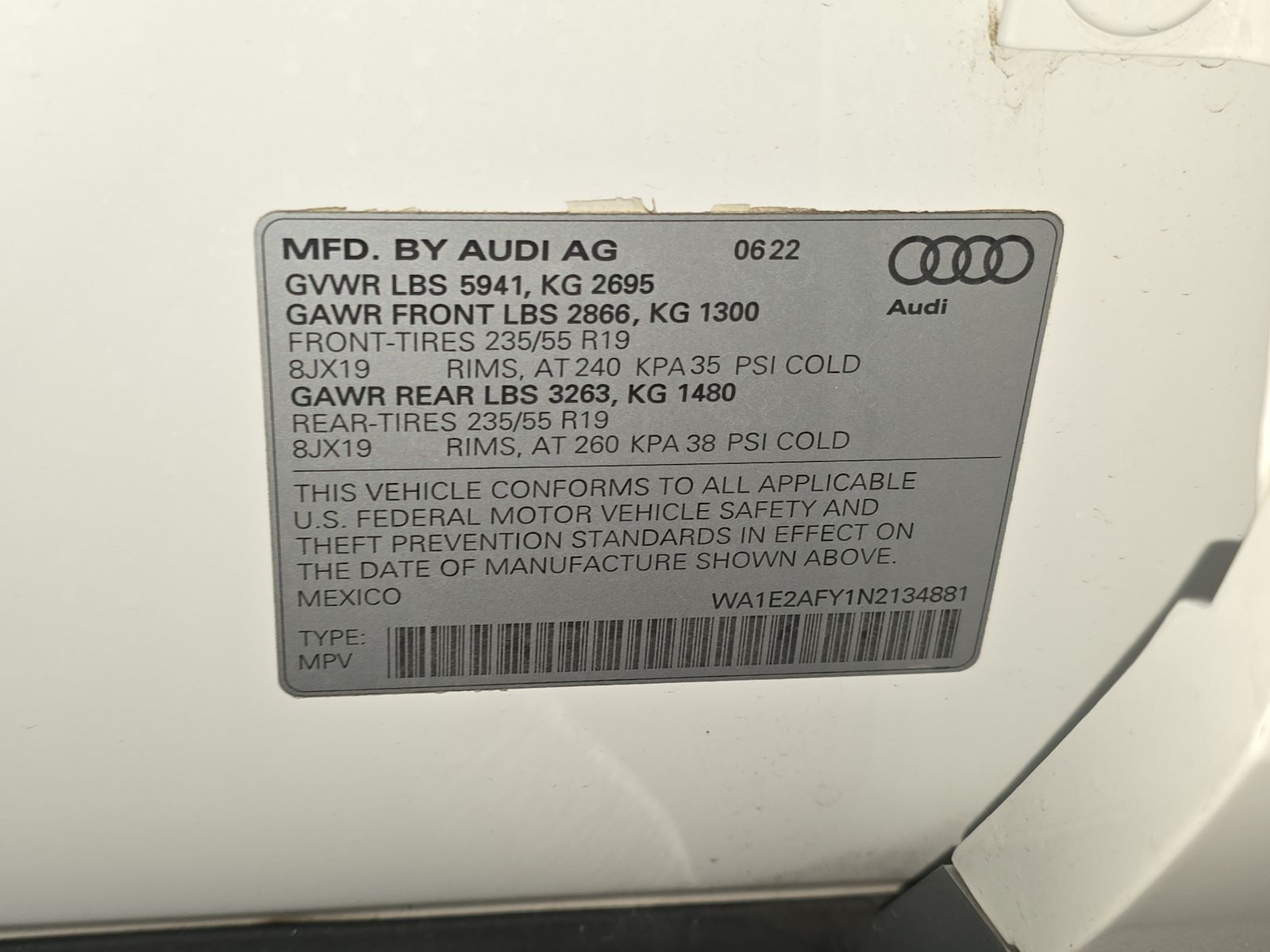 2022 Audi Q5 e Plug-In Hybrid S line Premium Plus AWD