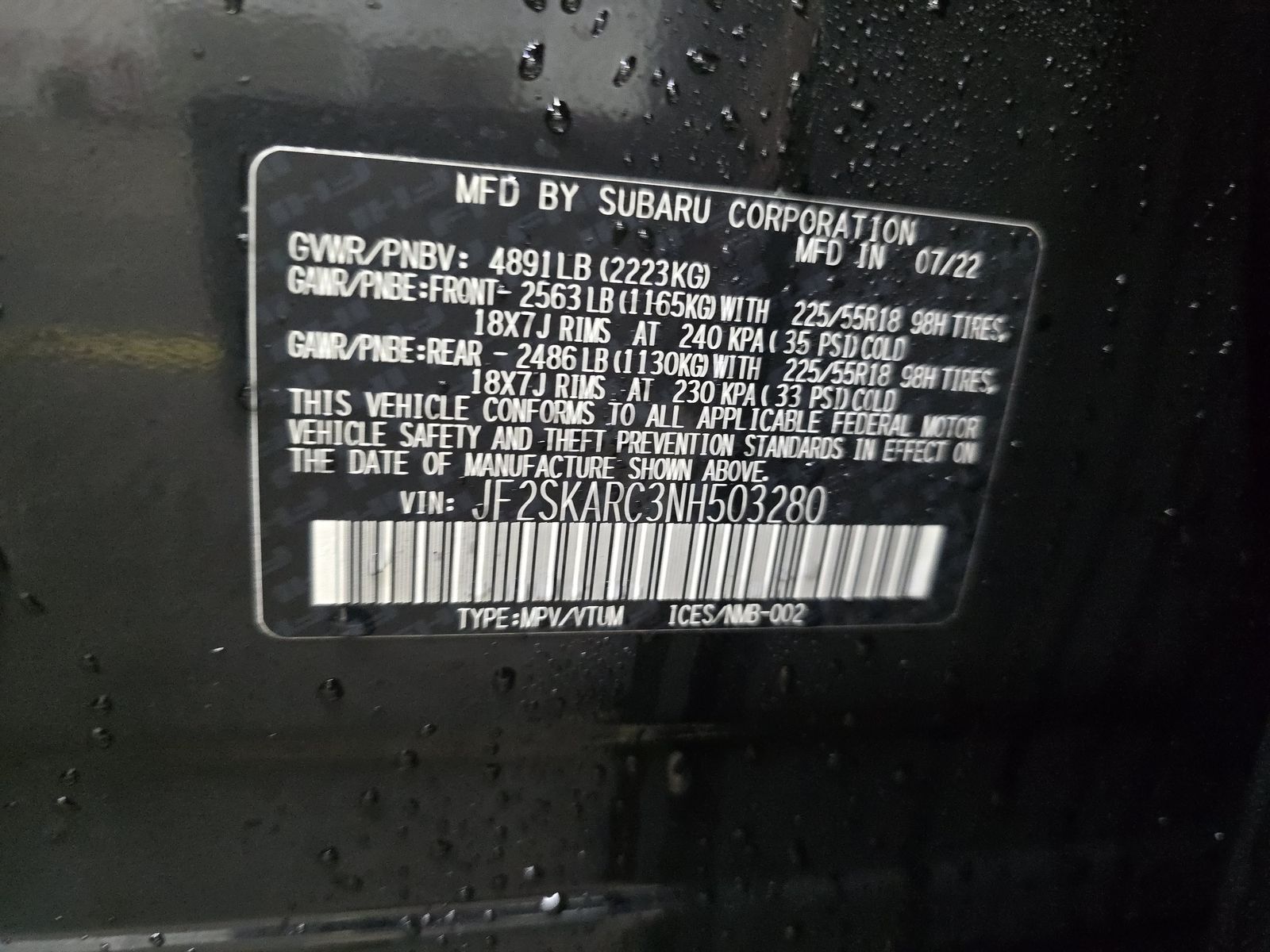 2022 Subaru Forester Touring AWD