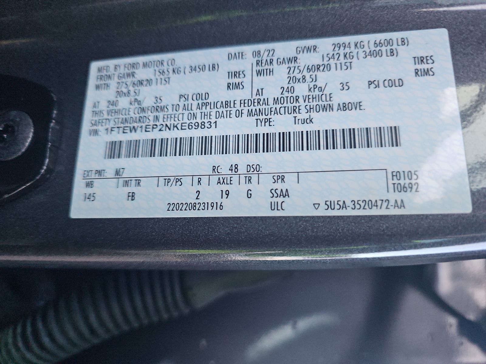 2022 Ford F-150 XLT AWD