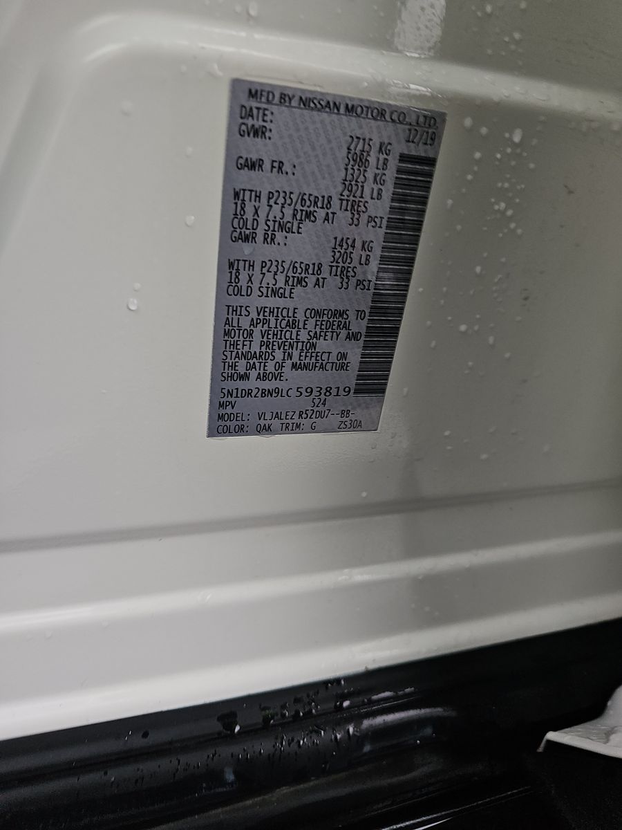 2020 Nissan Pathfinder SV FWD