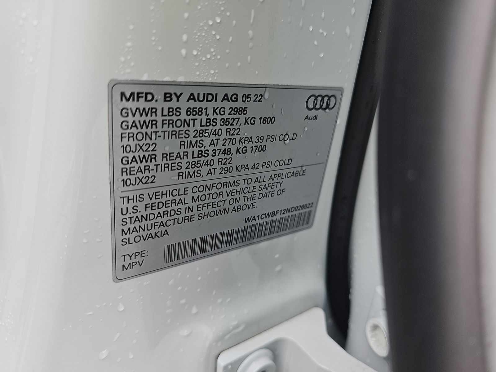 2022 Audi SQ8 Prestige AWD