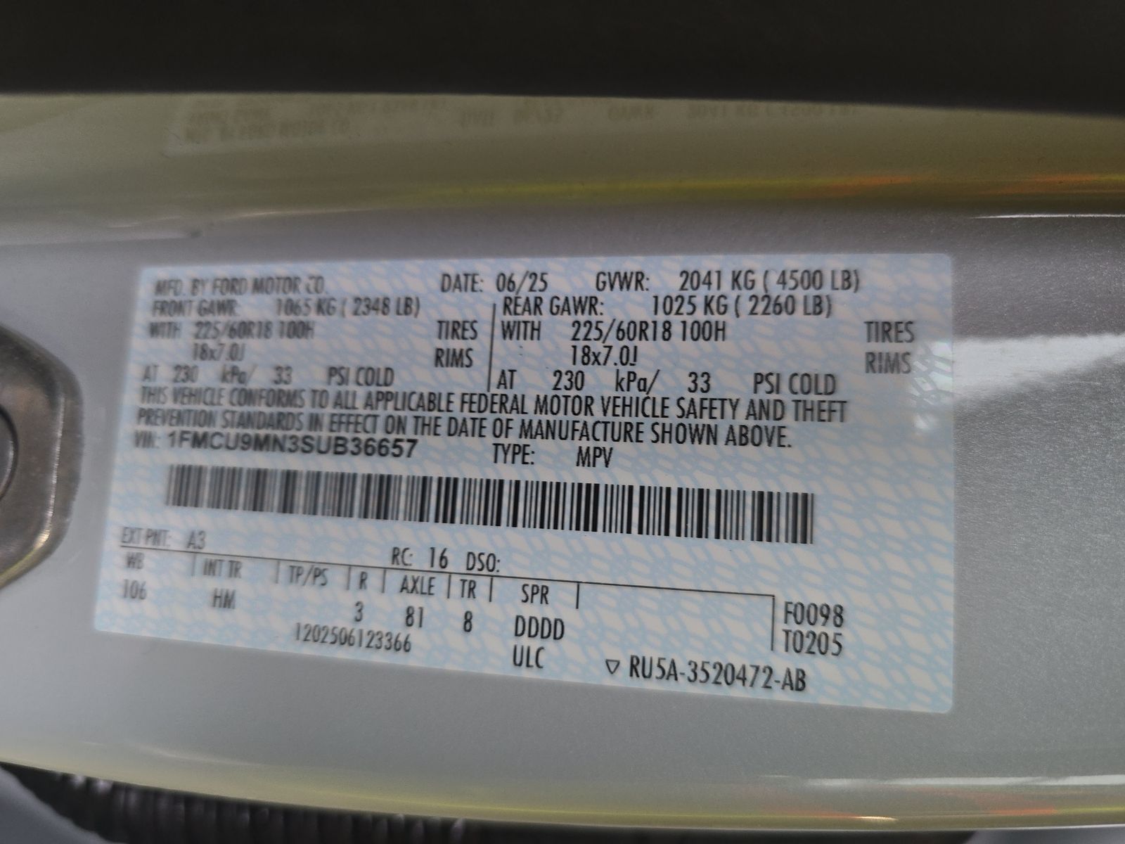 2025 Ford Escape ST-Line AWD