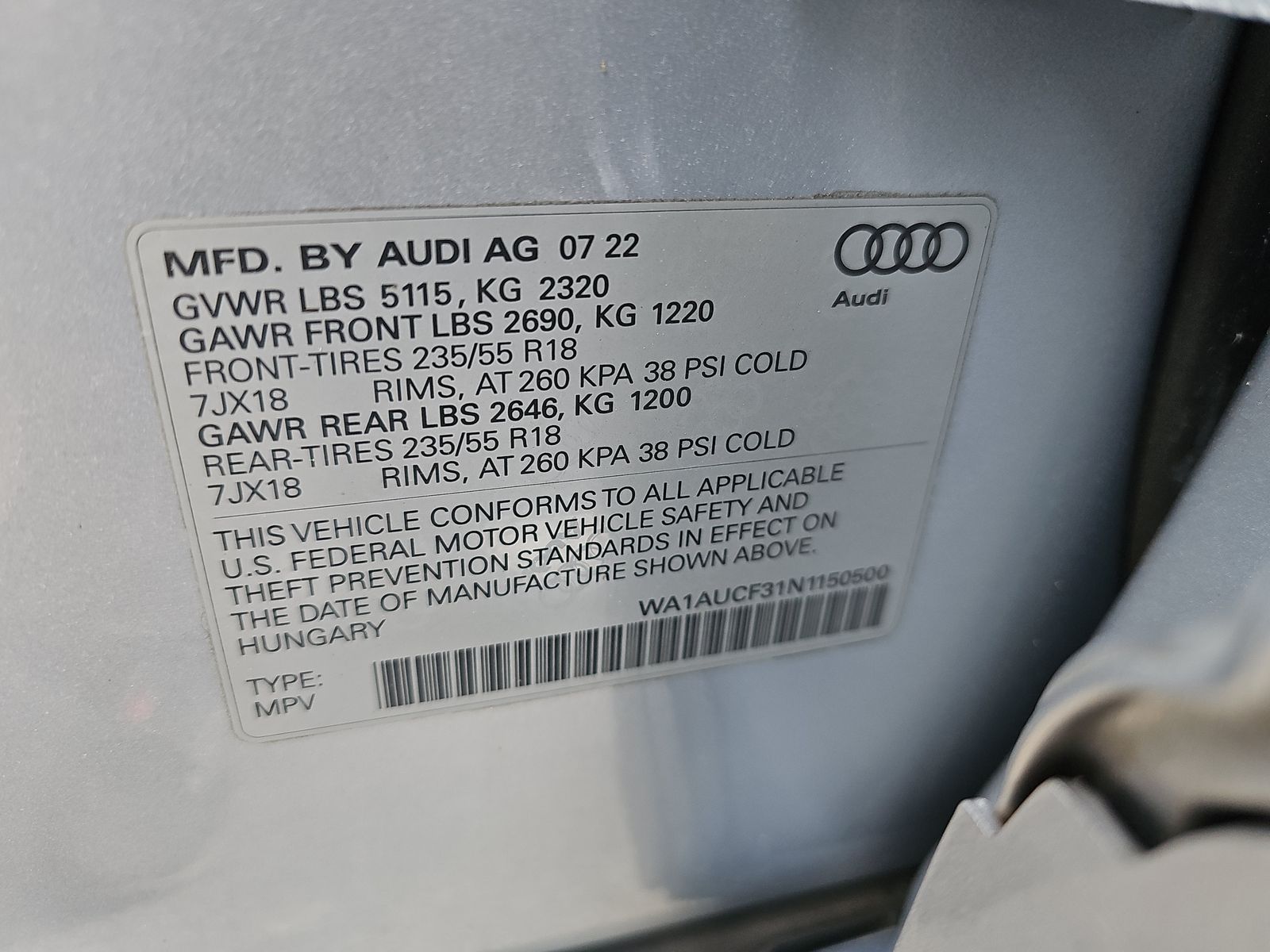 2022 Audi Q3 2.0T Premium AWD