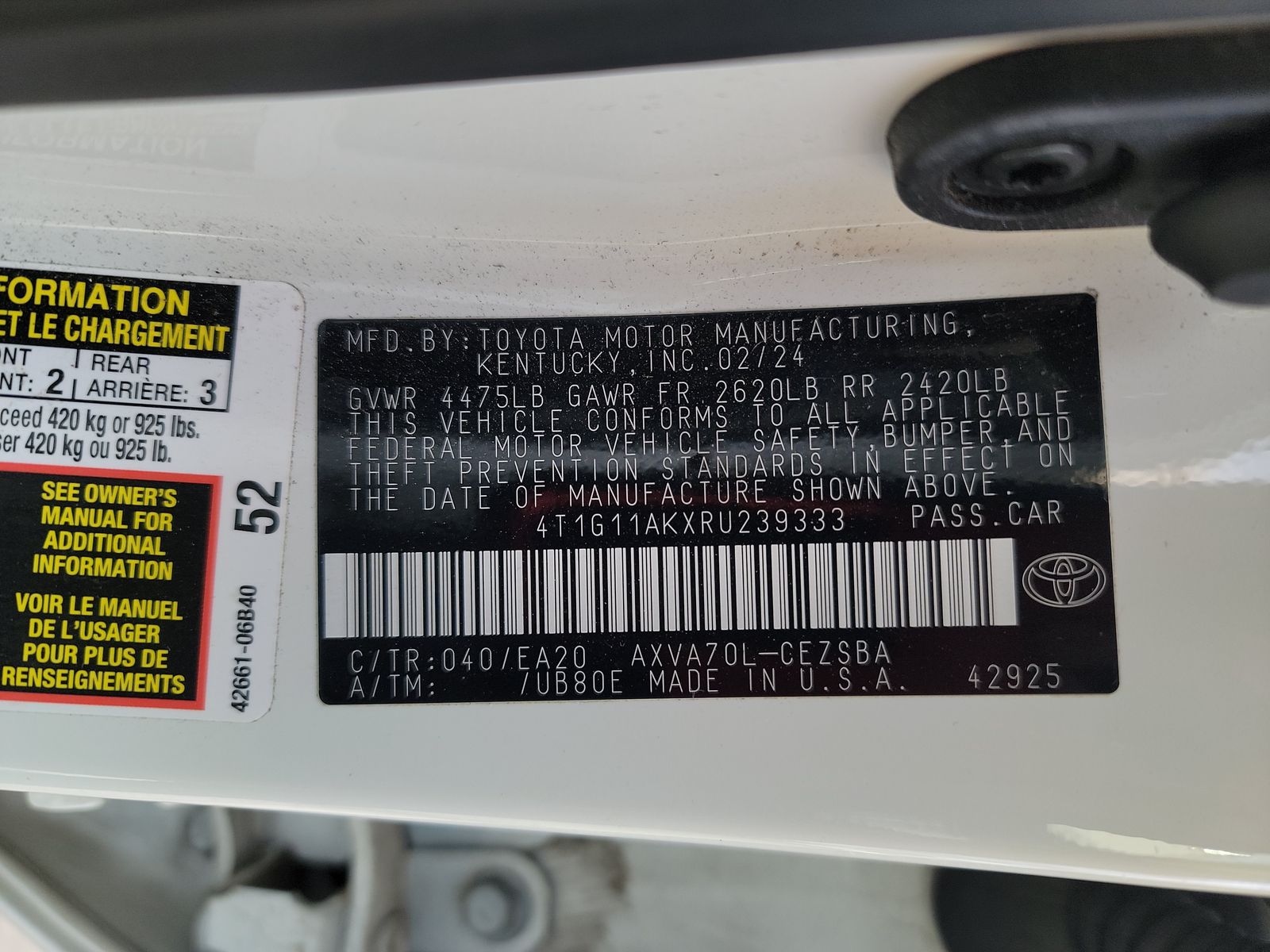 2024 Toyota Camry SE FWD