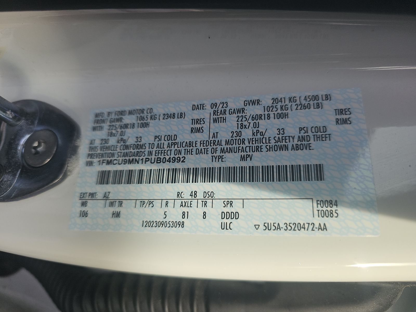 2023 Ford Escape ST-Line AWD