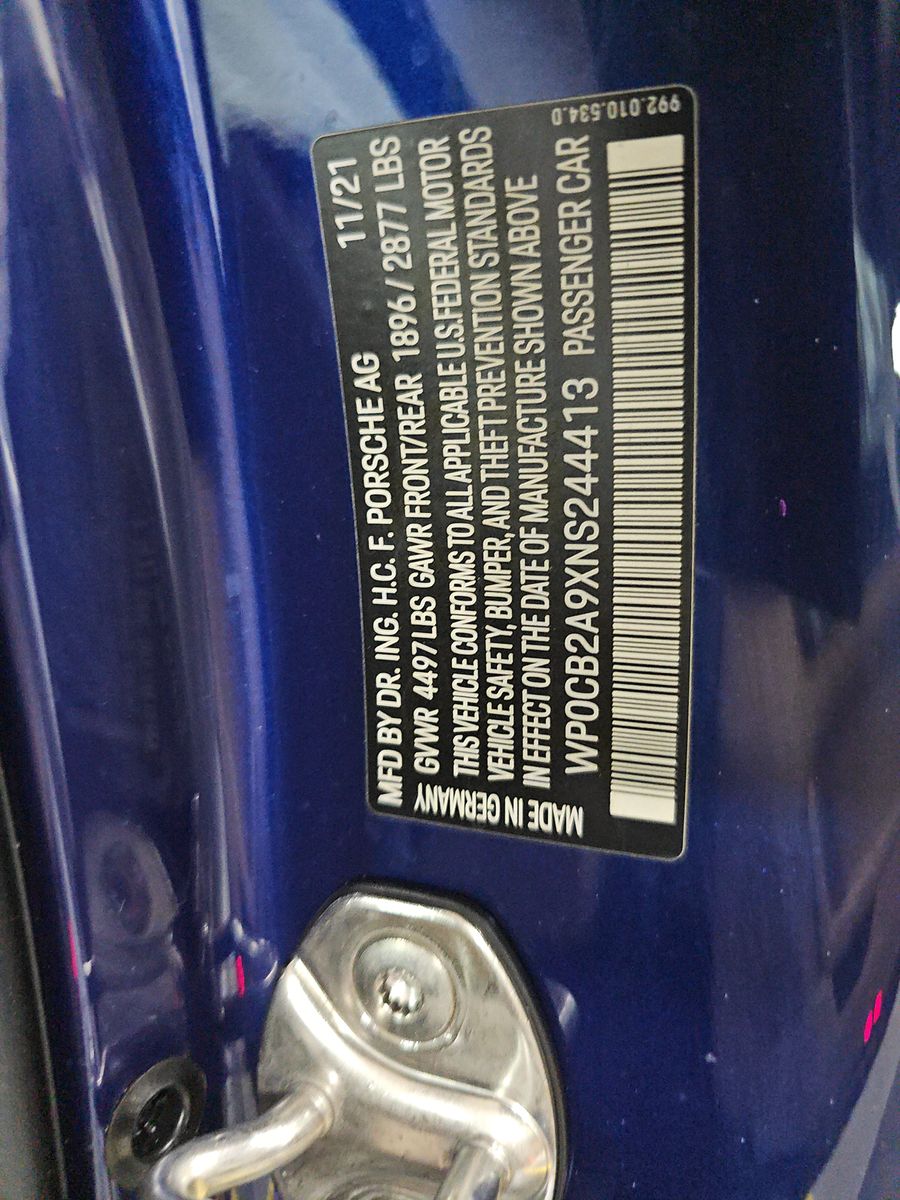 2022 Porsche 911 Carrera S RWD