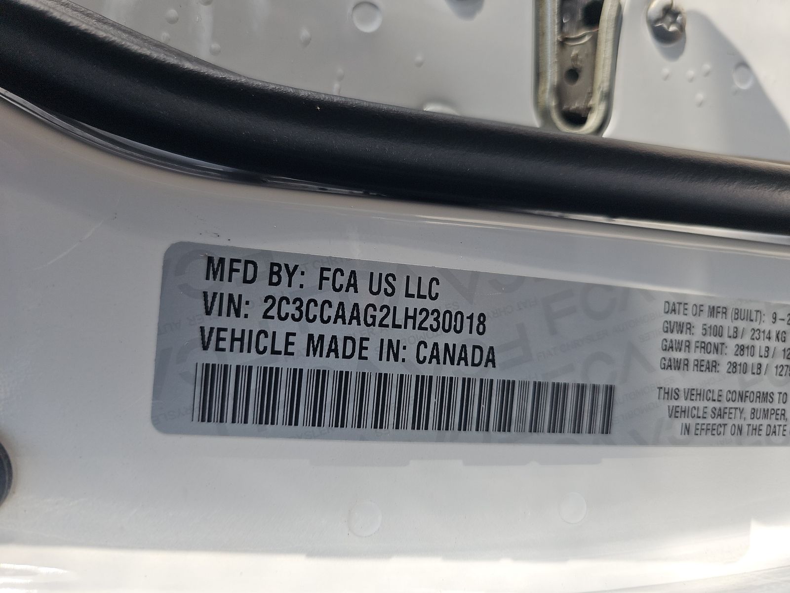 2020 Chrysler 300 Touring RWD