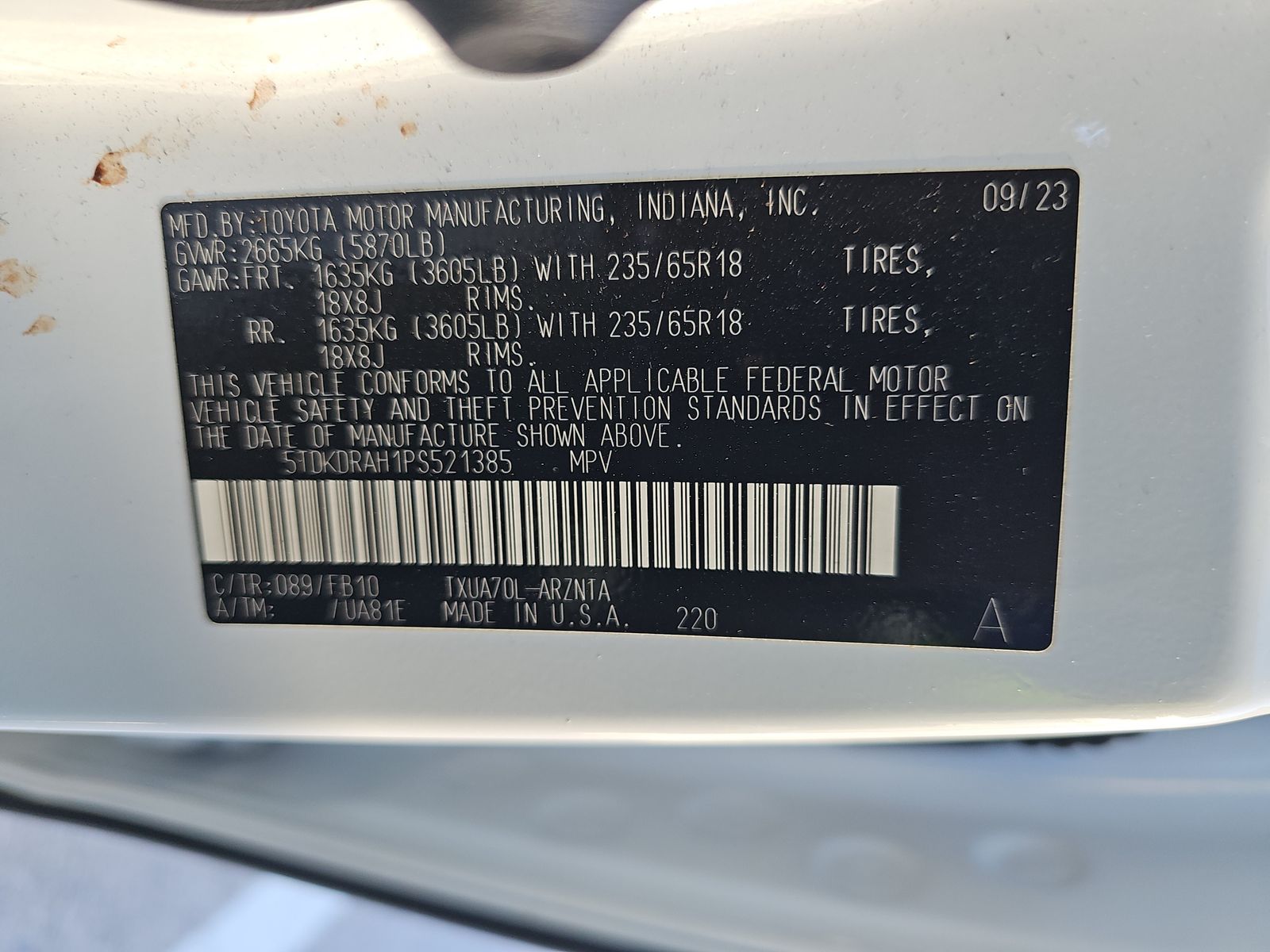 2023 Toyota Highlander L FWD