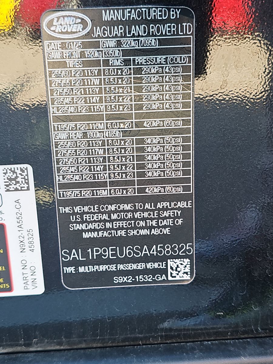 2025 Land Rover Range Rover Sport SE AWD