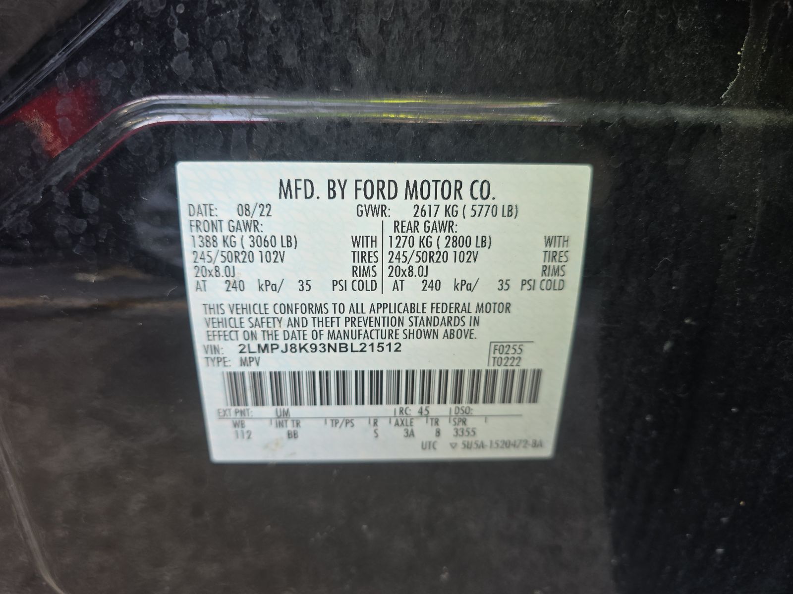 2022 Lincoln Nautilus Reserve AWD