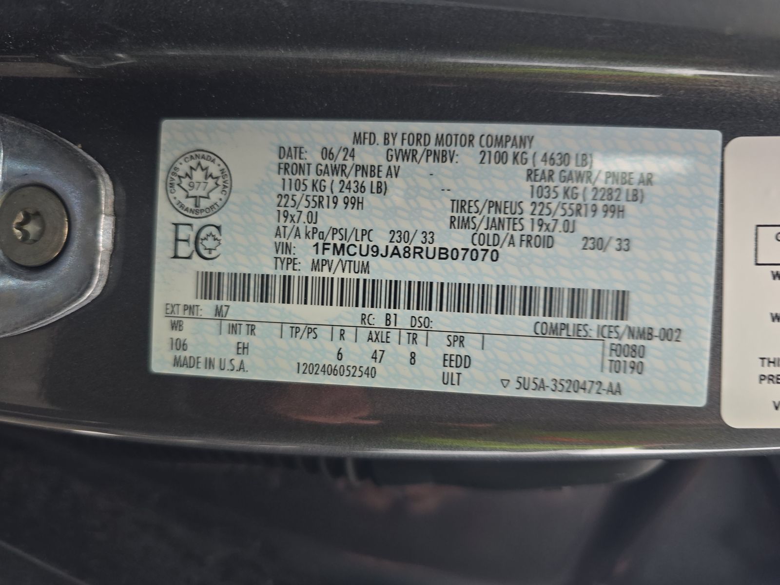 2024 Ford Escape Platinum AWD