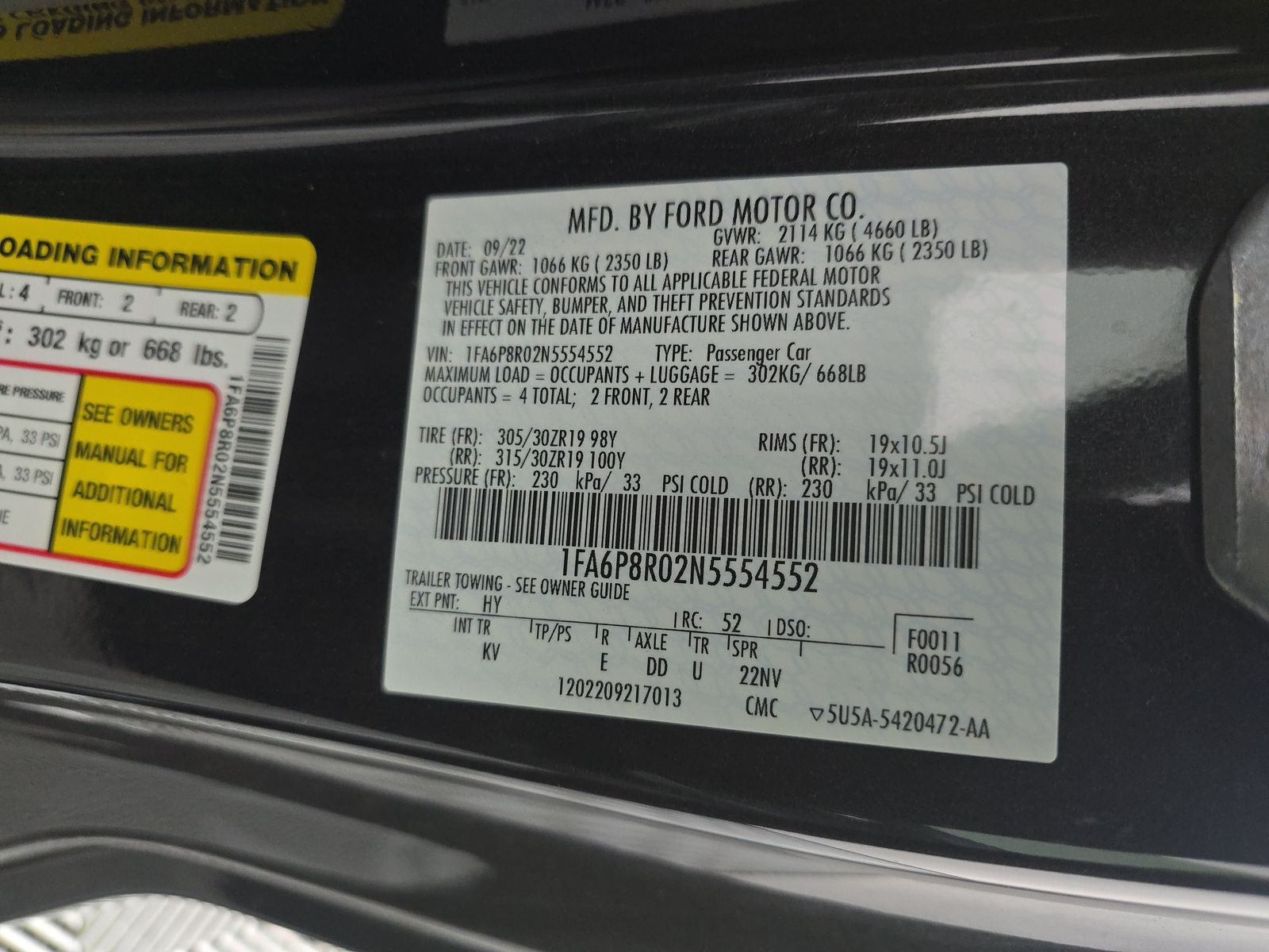 2022 Ford Mustang Mach 1 RWD