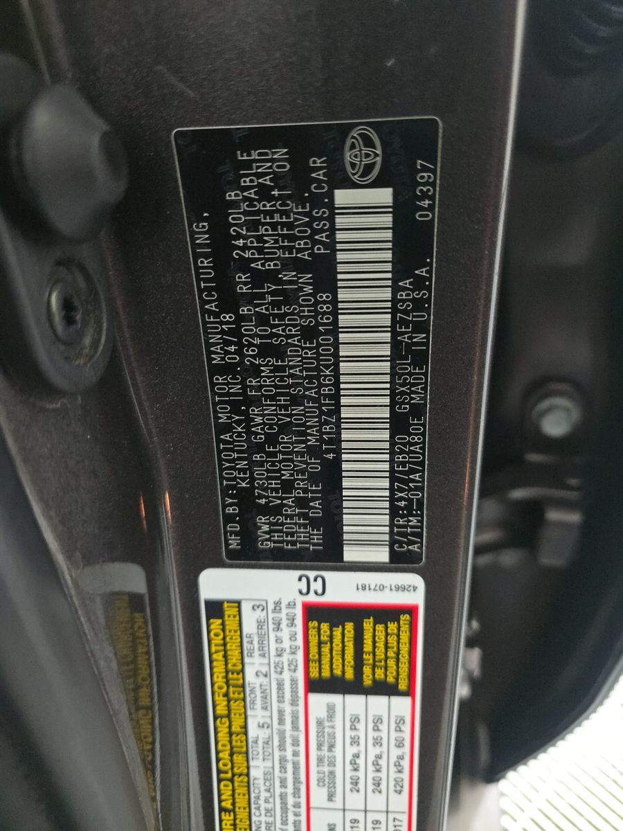 2019 Toyota Avalon Touring FWD