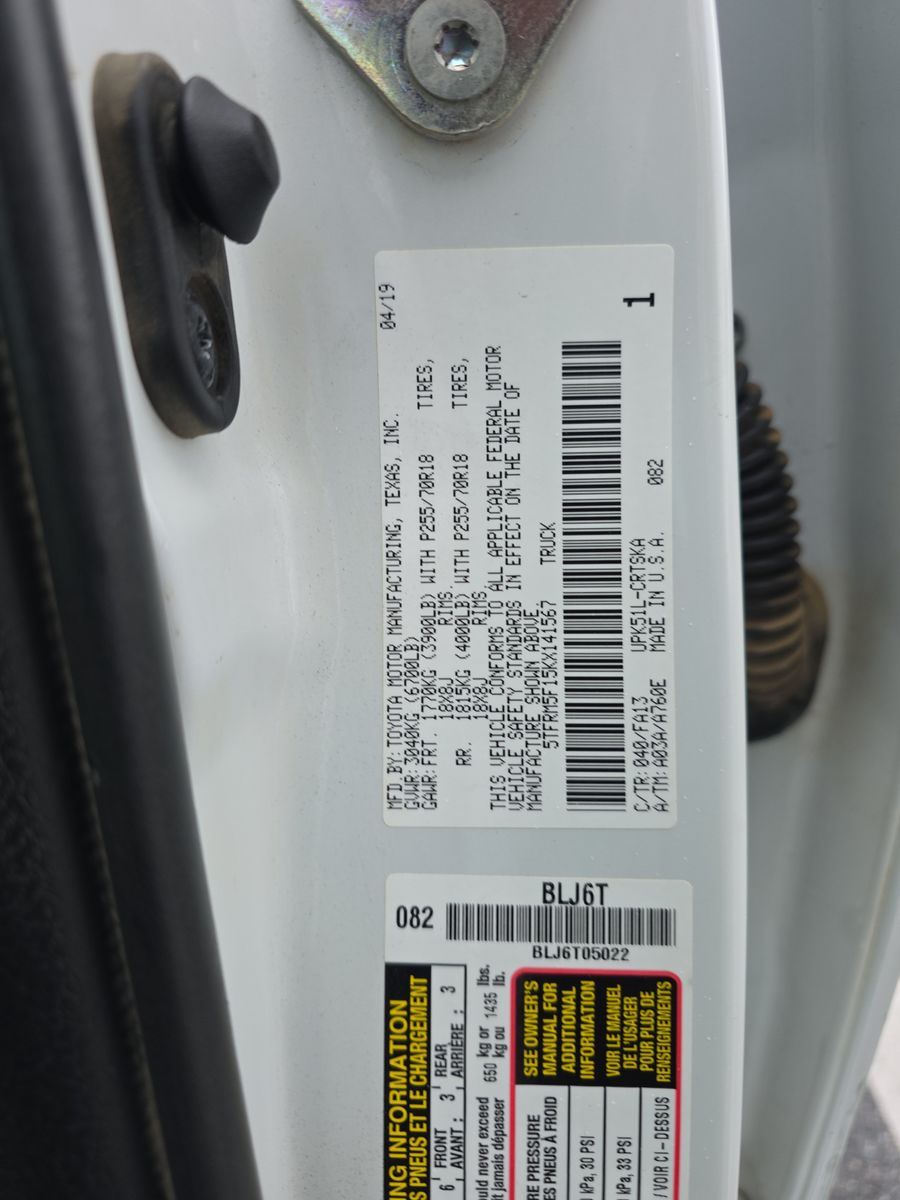 2019 Toyota Tundra SR RWD