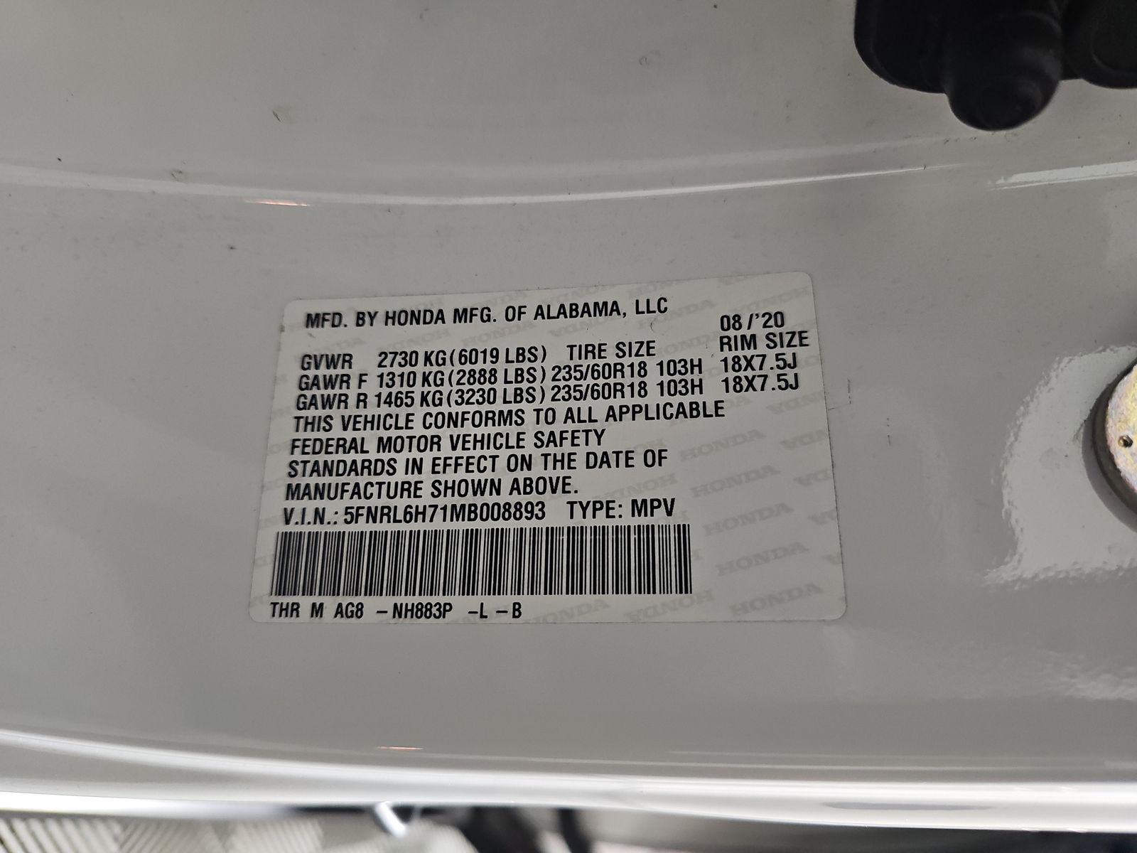 2021 Honda Odyssey EX-L FWD