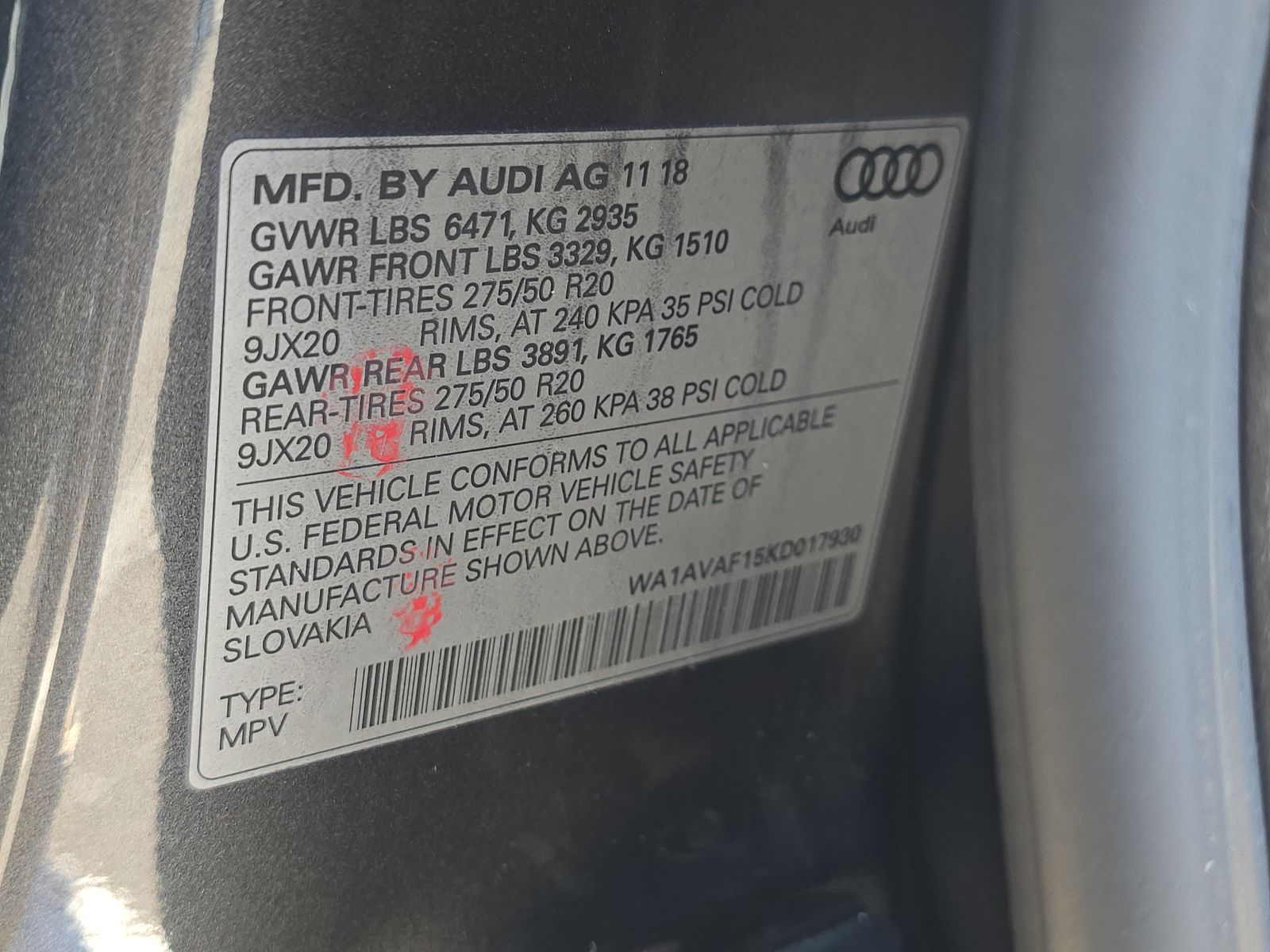 2019 Audi Q8 Premium AWD