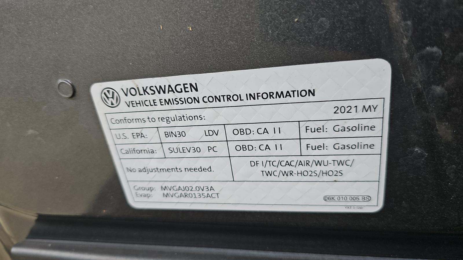 2021 Volkswagen Tiguan 2.0T S FWD