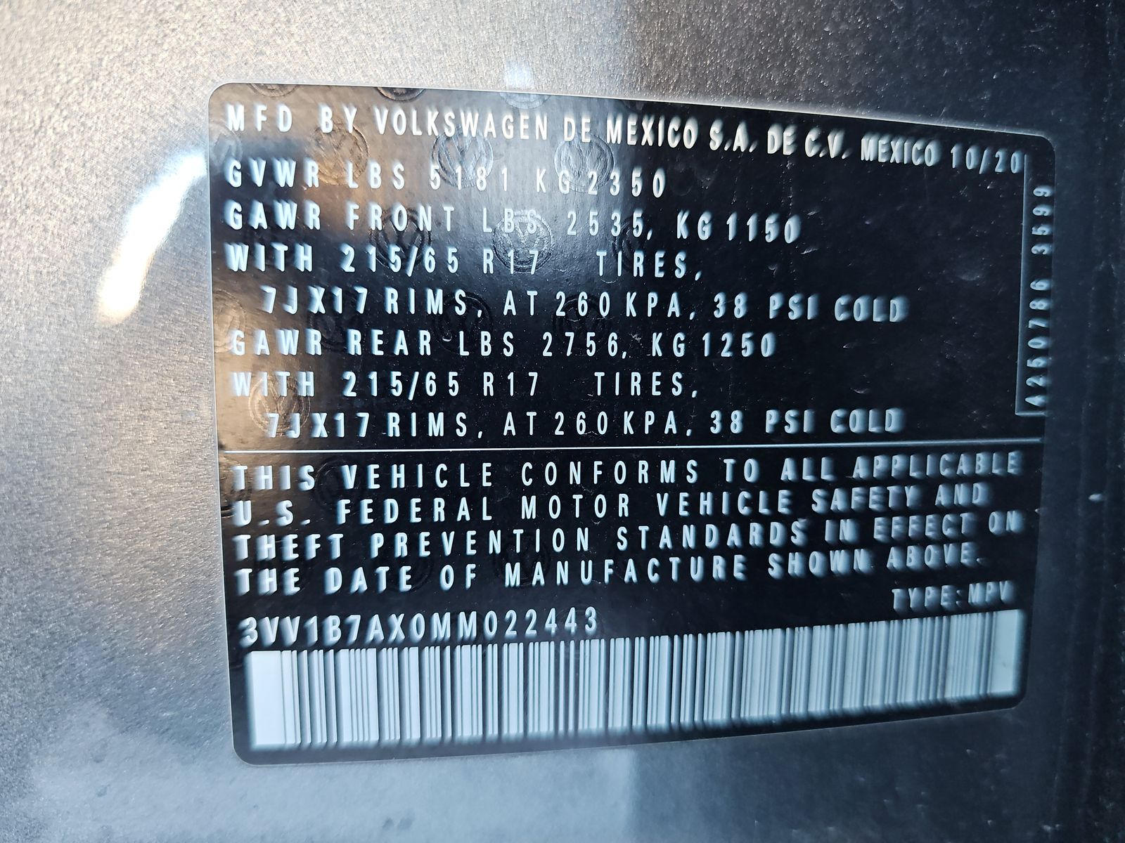 2021 Volkswagen Tiguan 2.0T S FWD