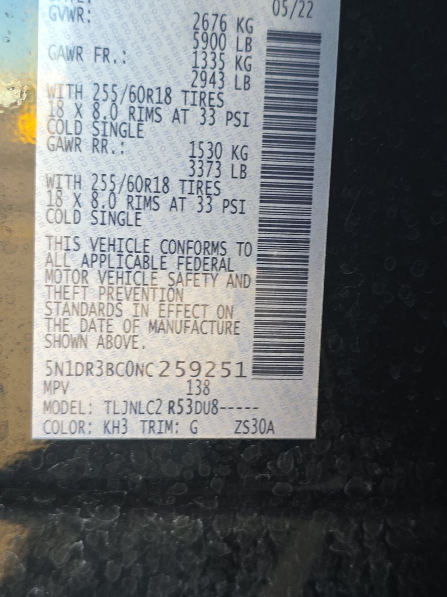 2022 Nissan Pathfinder SV AWD