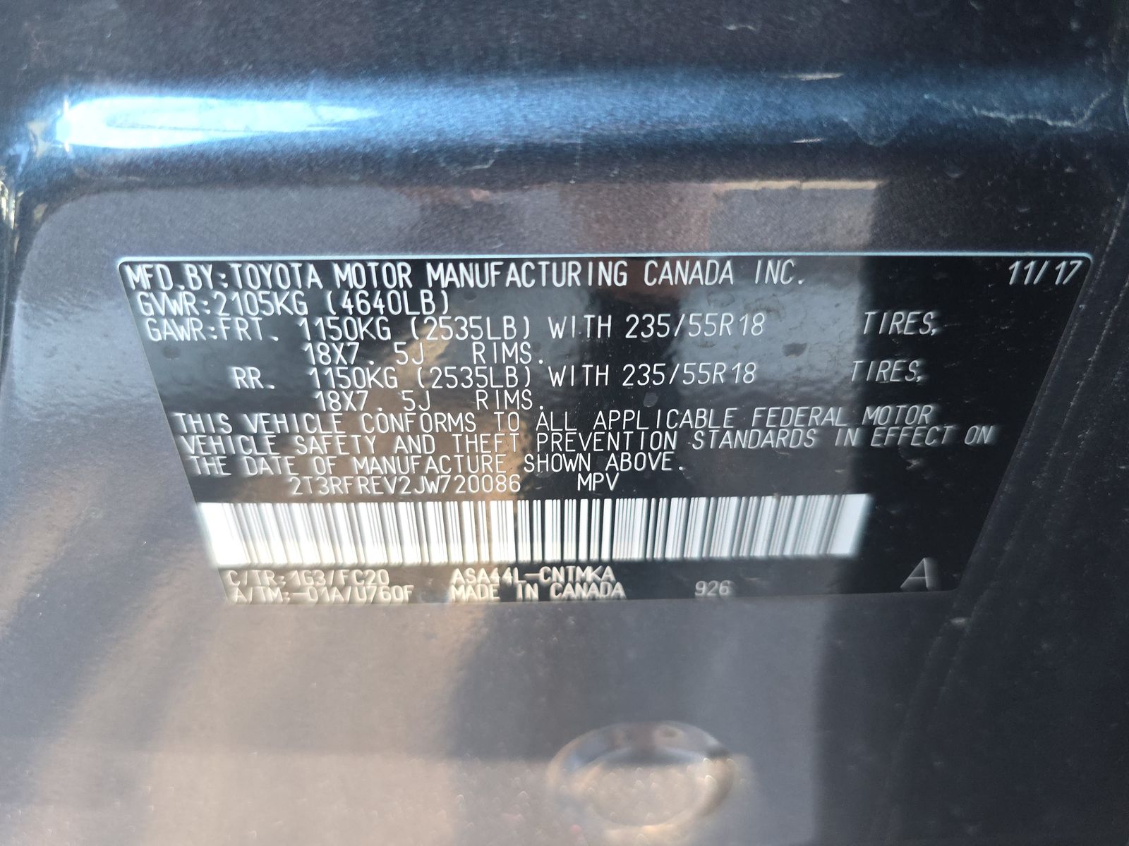 2018 Toyota RAV4 Adventure AWD