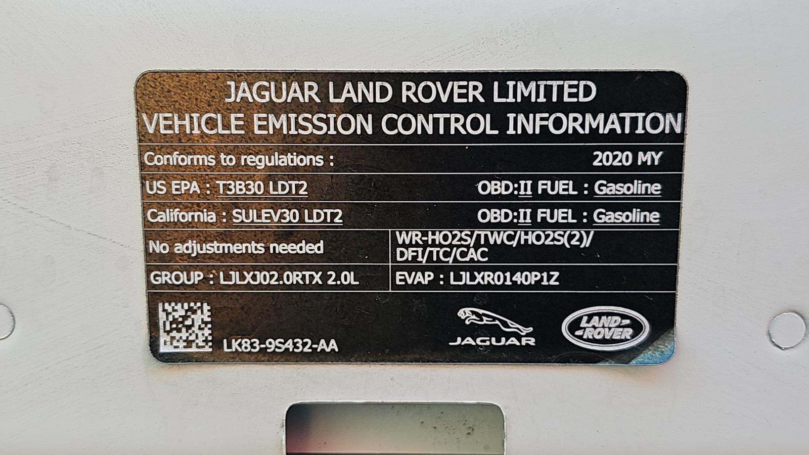 2020 Land Rover Range Rover Velar S AWD