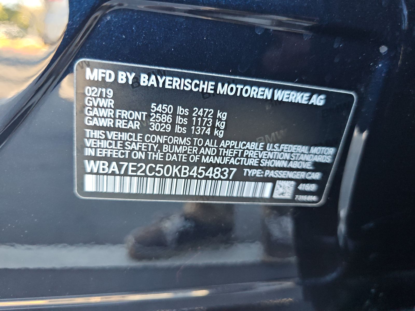 2019 BMW 7 Series 740i RWD