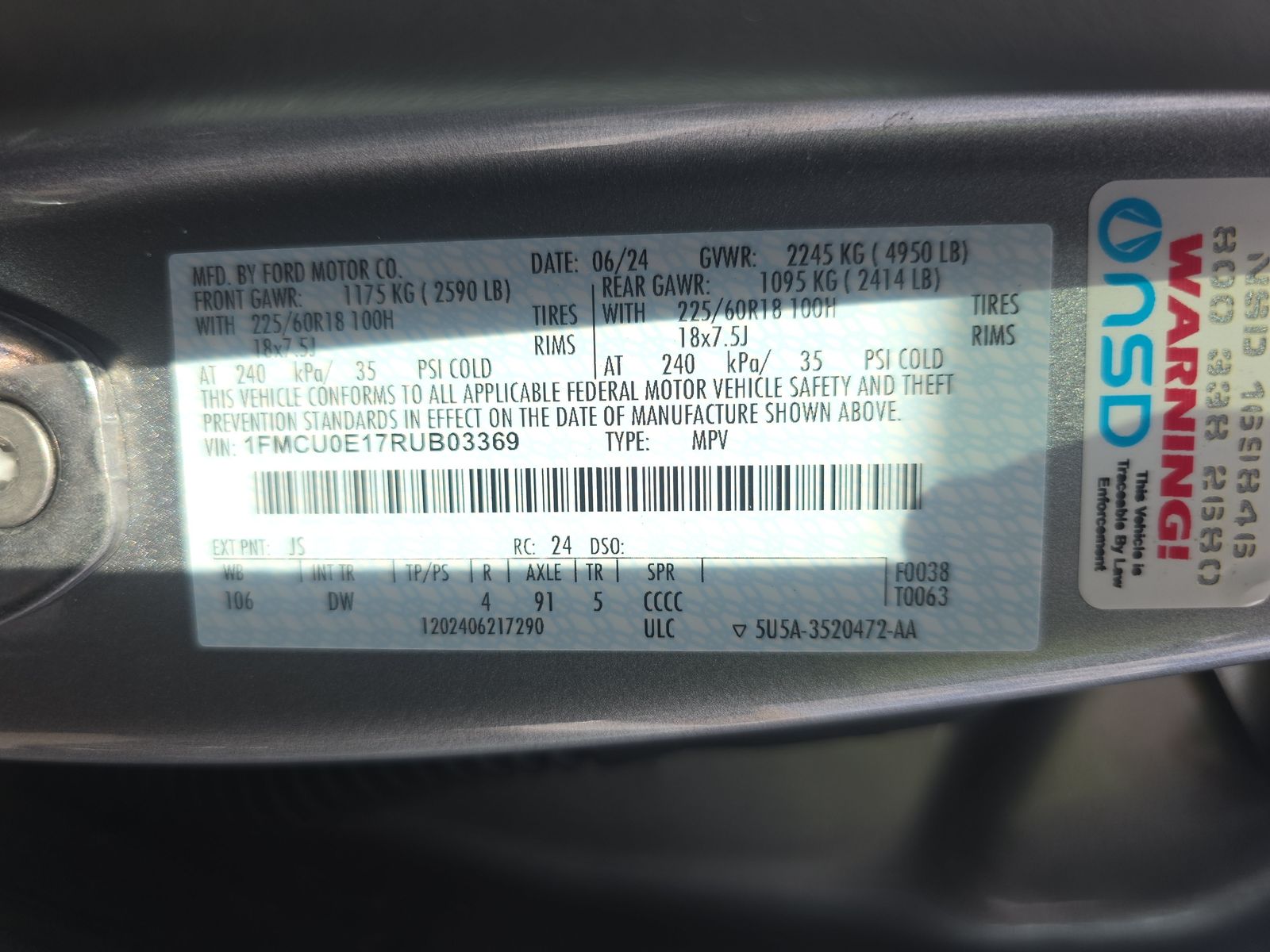 2024 Ford Escape Plug-In Hybrid FWD